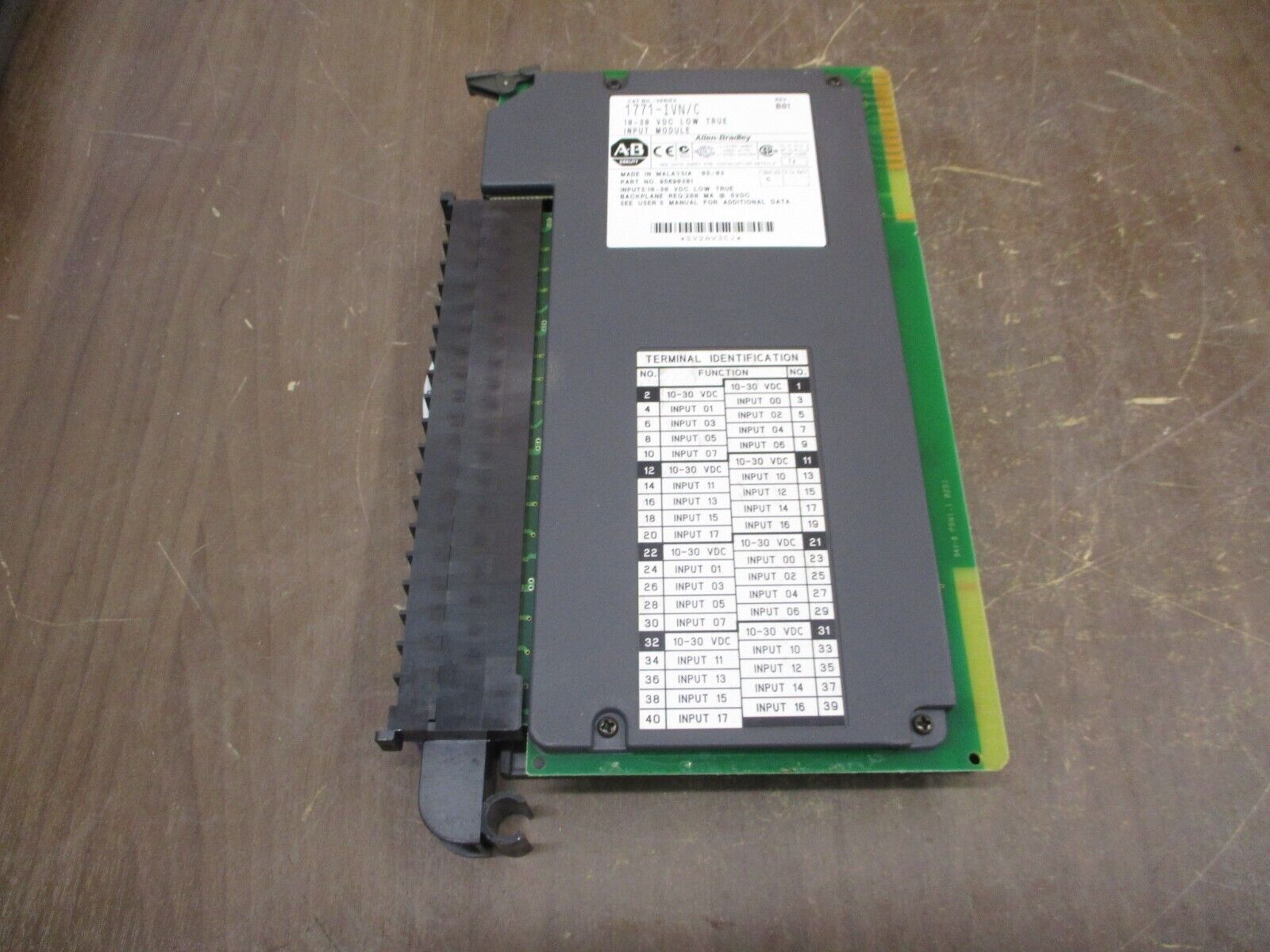 Allen-Bradley Low True Input Module 1771-IVN Ser. C Rev. B01 10-30VDC Used