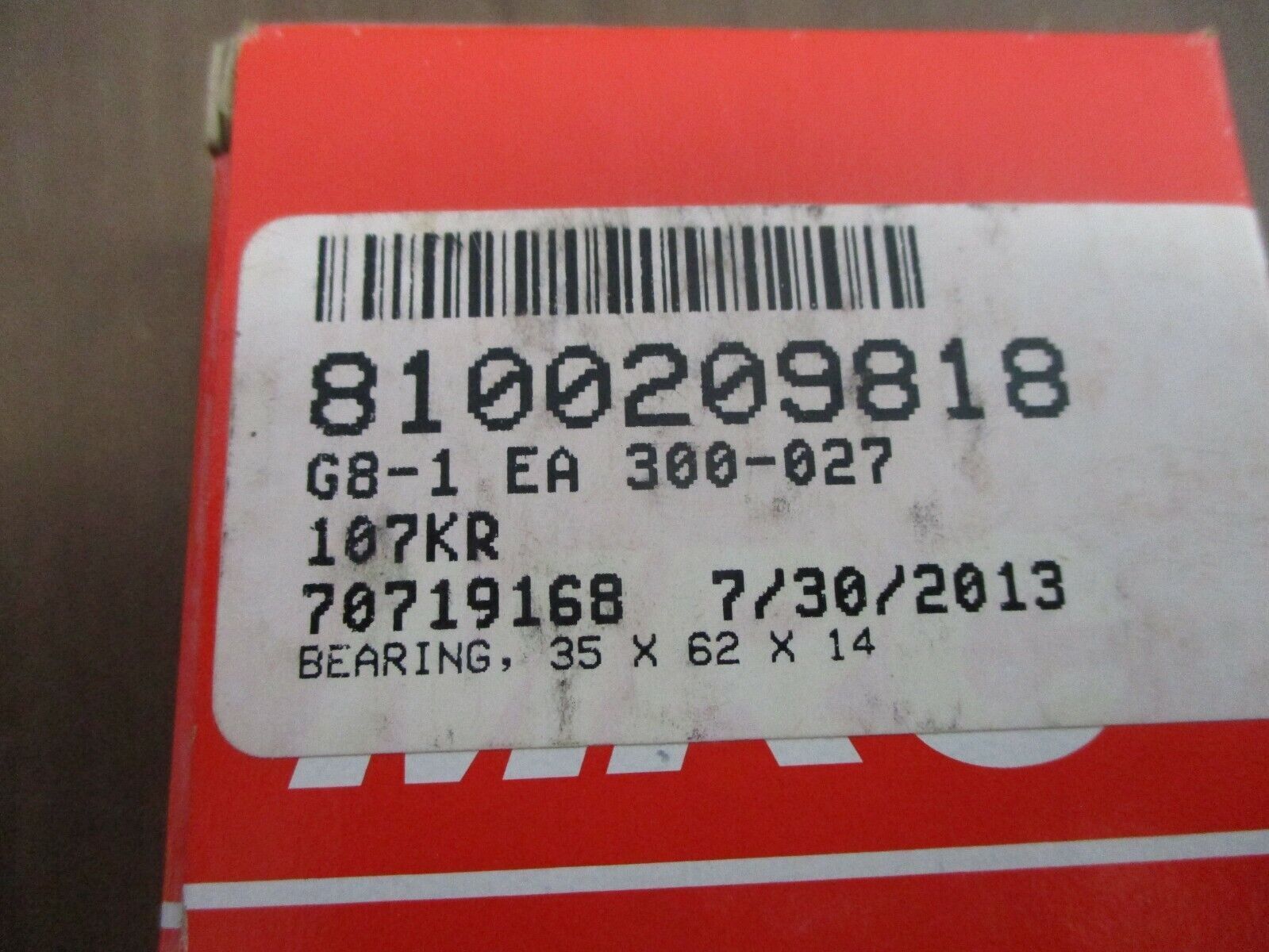 MRC Ball Bearing 107KR New Surplus