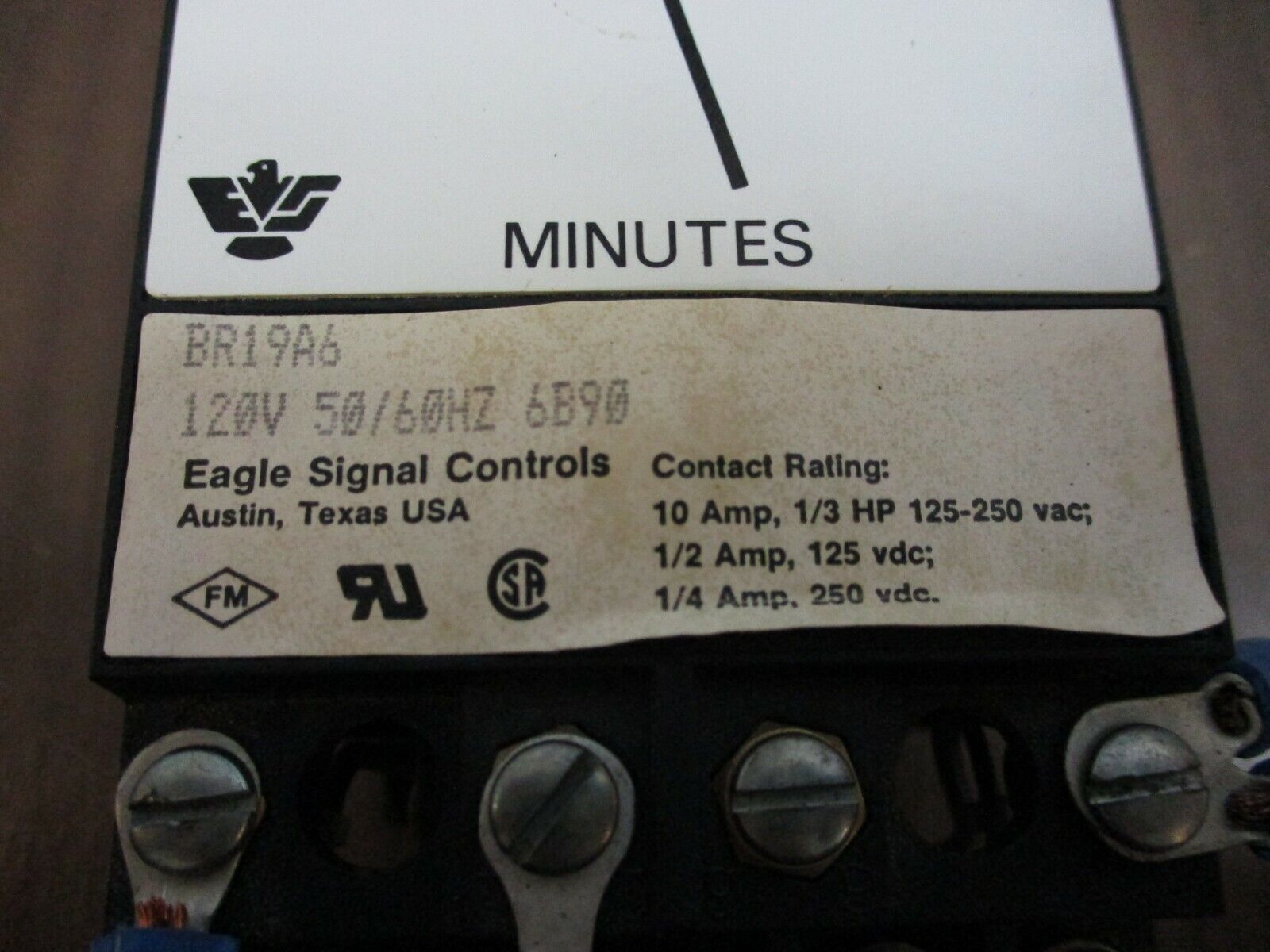 Eagle Signal Timer BR19A6 120V 50/60Hz *No Knob* Used
