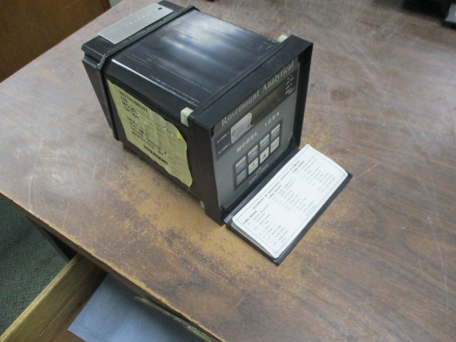 Rosemount Analytical Uniloc pH Analyzer 1054PH 115V 50/60Hz 0.100A Used