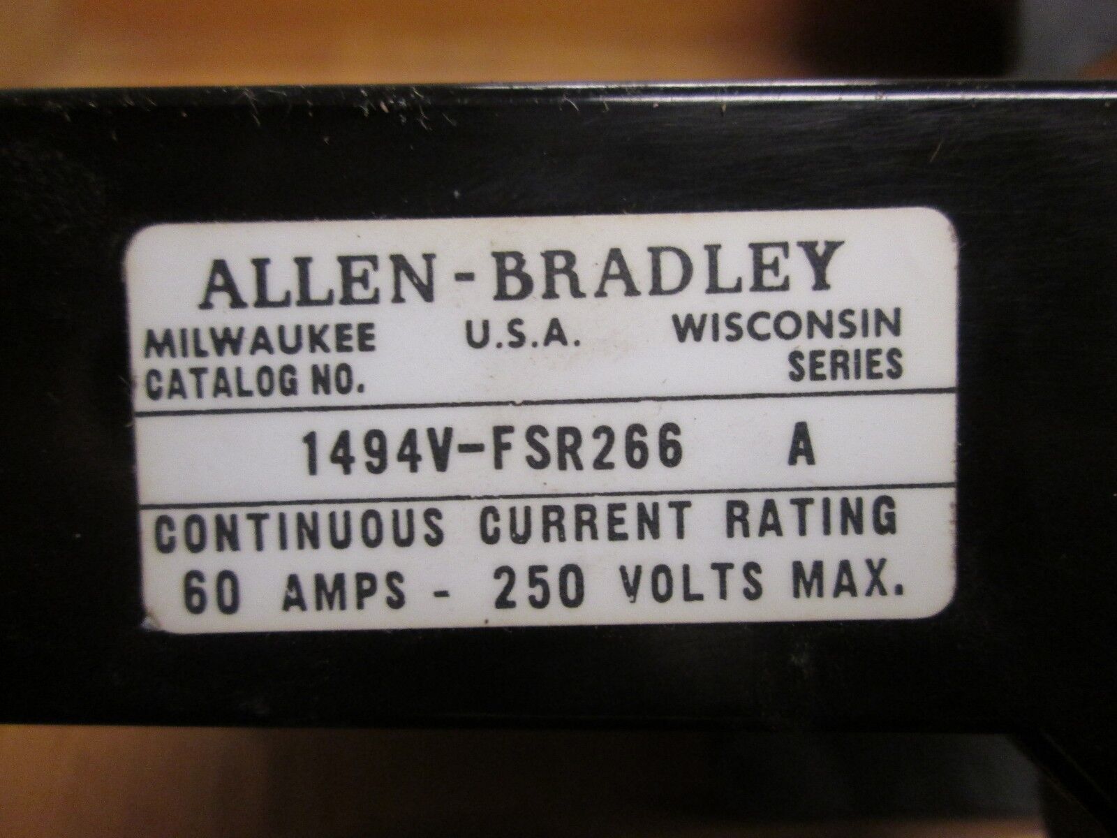 Allen-Bradley Trailer Fuse Block 1494V-FSR266 60A 250V Used