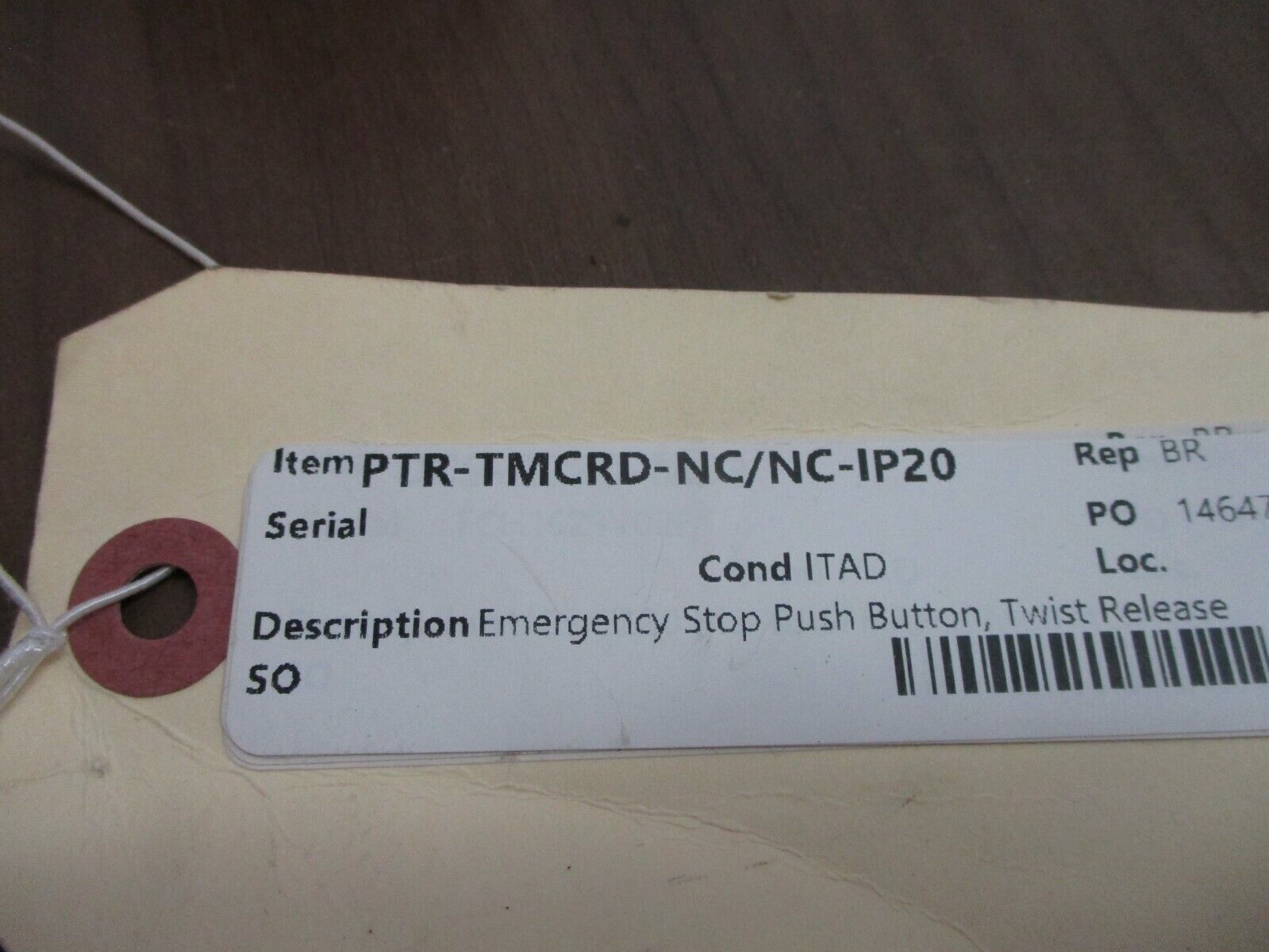 C3 Controls E-Stop Push Button PTR-TMCRD-NC/NC-IP20 Used