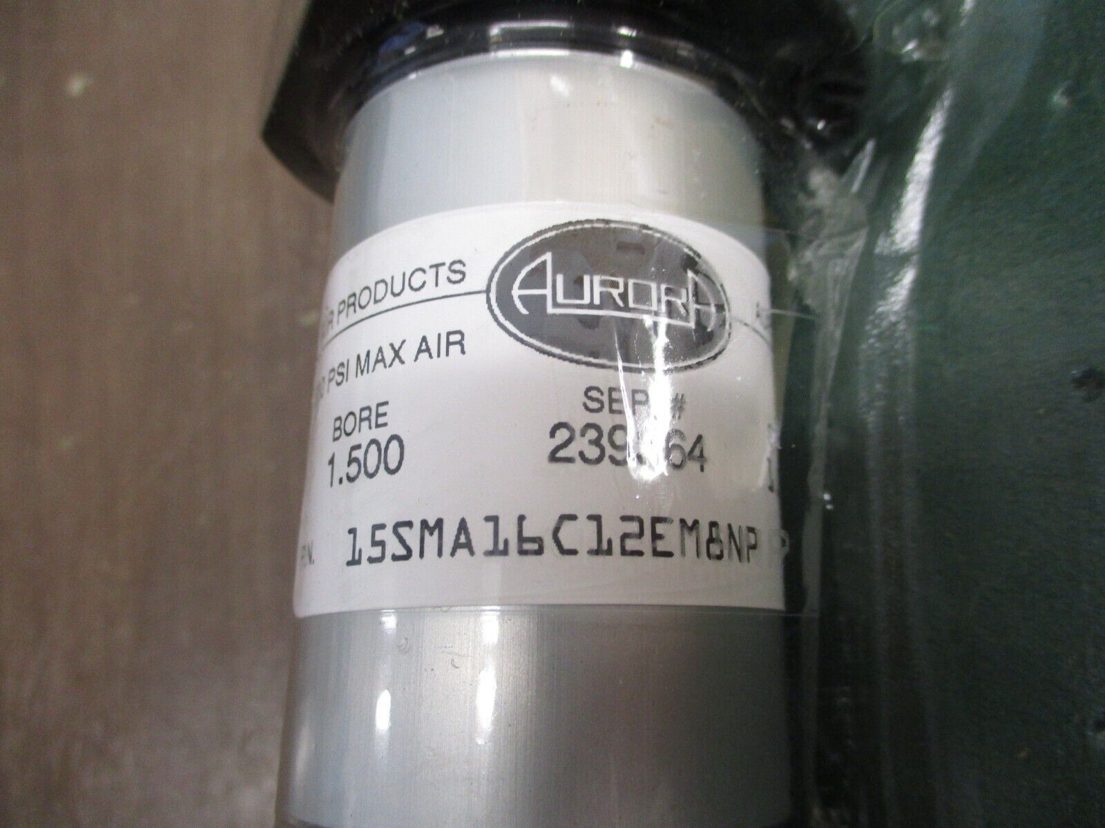 Aurora Pneumatic Air Cylinder 15SMA16C12EM8NP 200 PSI Max Used