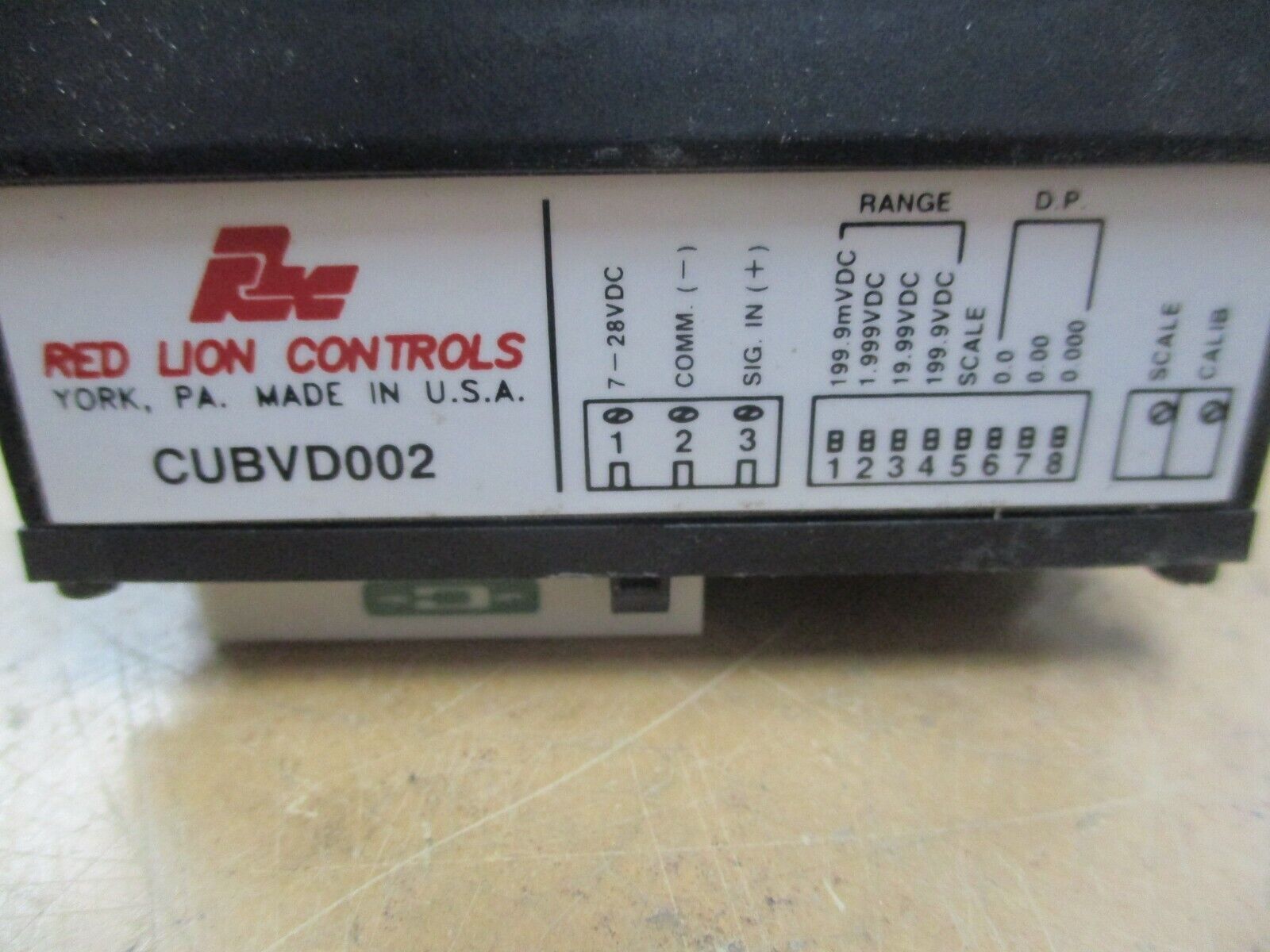 Red Lion Controls DC Volt Meter CUBVD002 Used