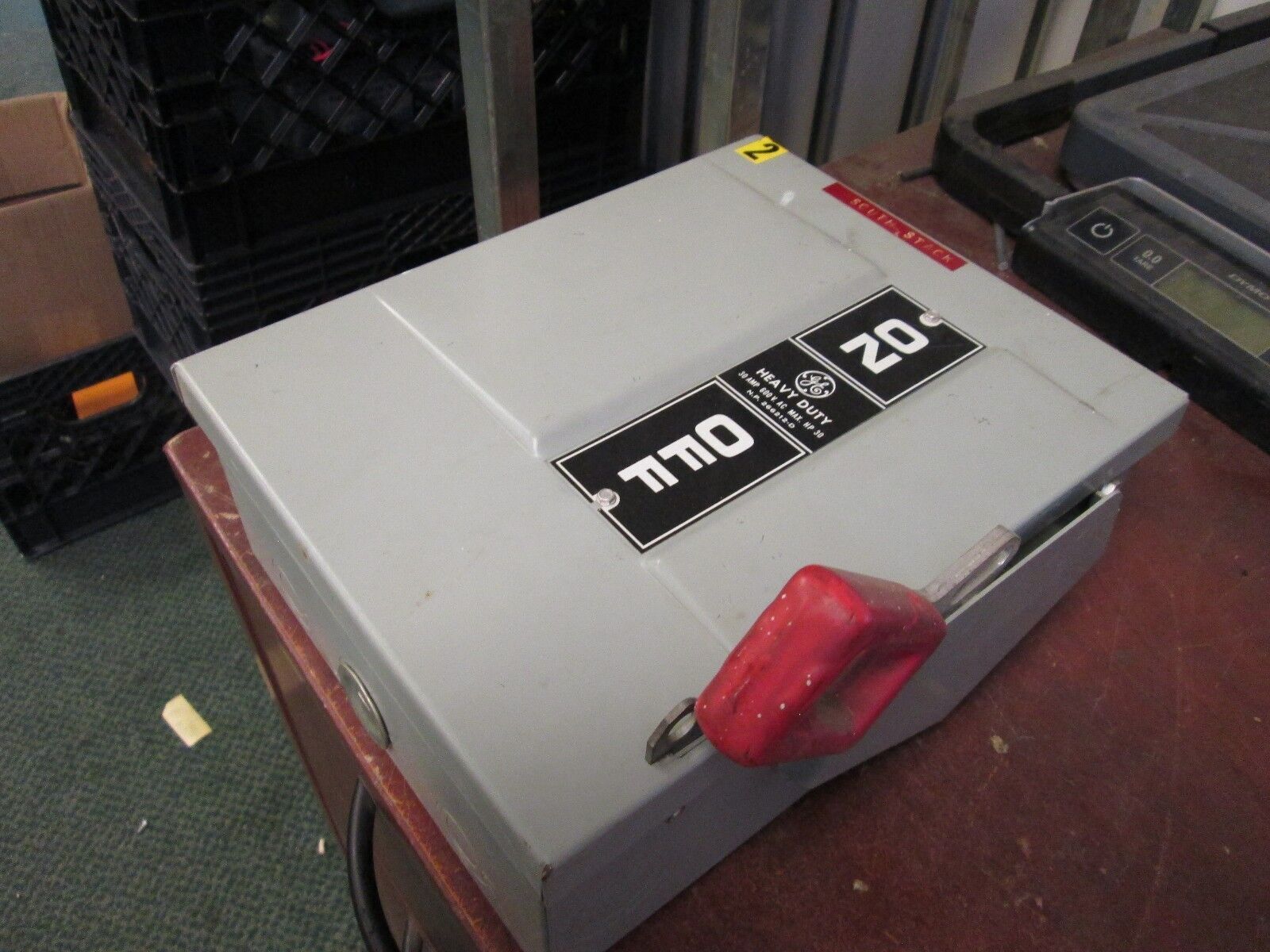 GE Non-Fusible Safety Switch THN3361 Mod 4 30A 600V Used