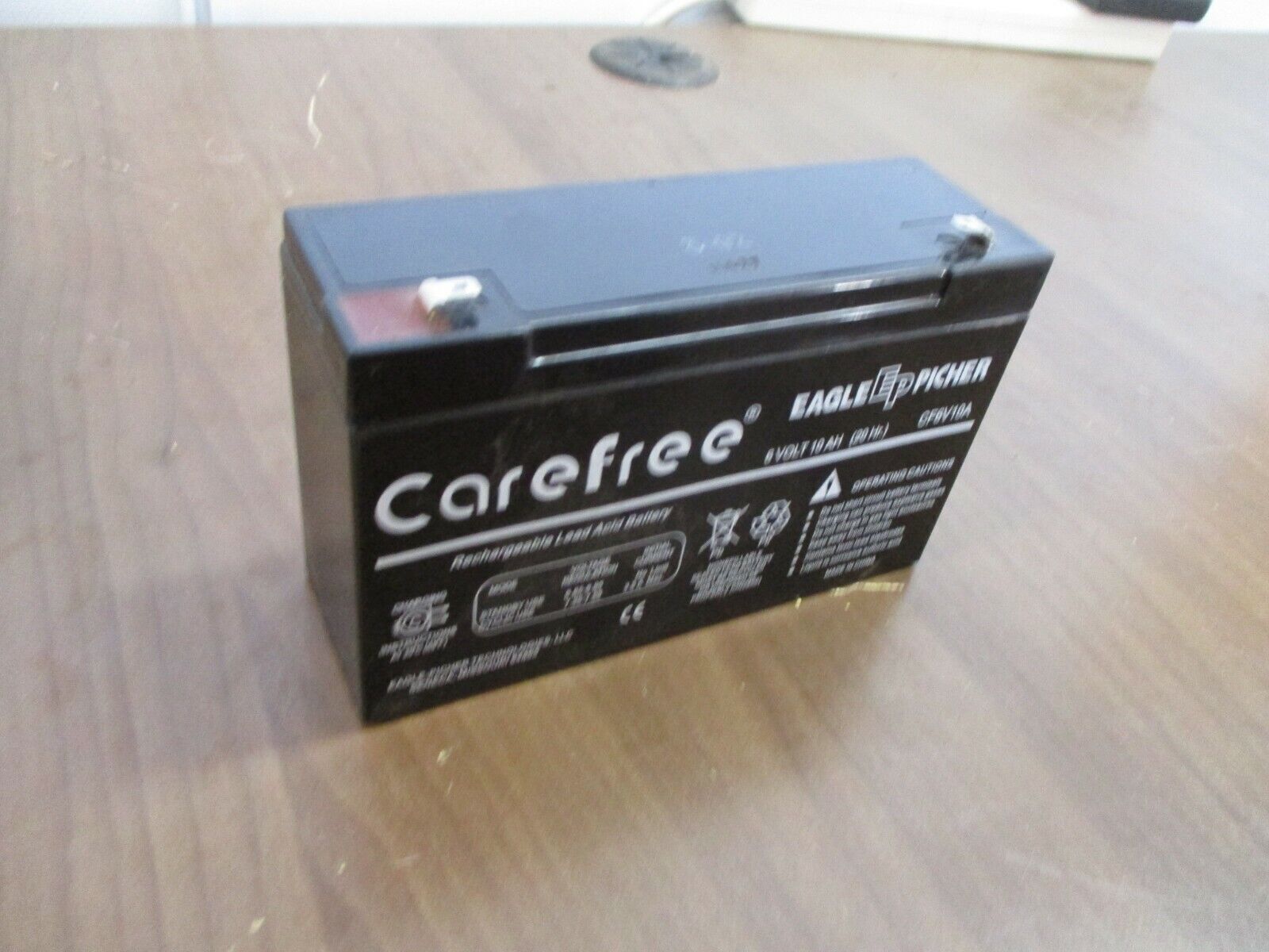 Eagle Picher Carefree Lead Acid Battery CF6V10A 6V 10AH *No Box* New Surplus