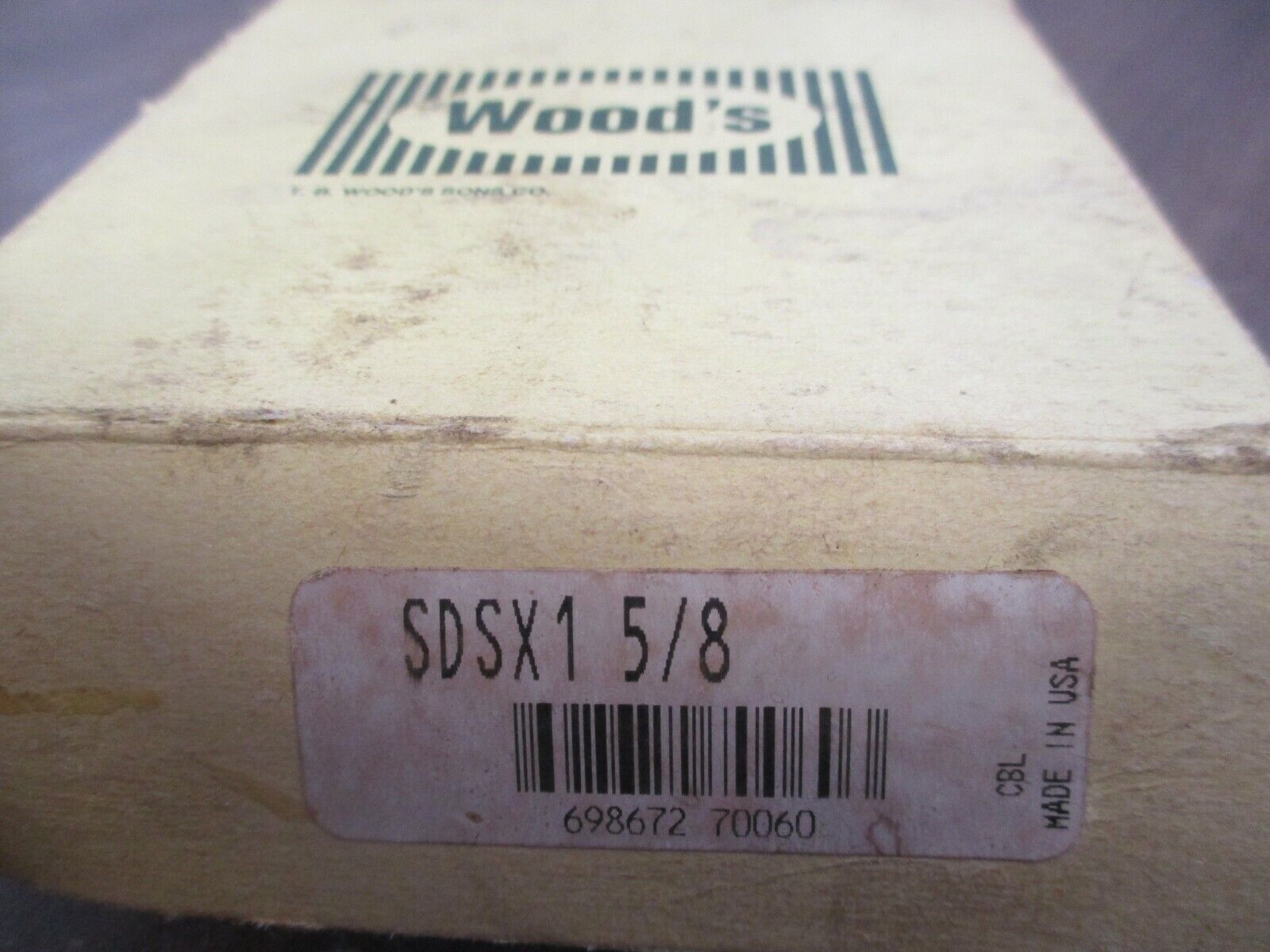 TB Woods Bushing SDSX1 5/8 New Surplus