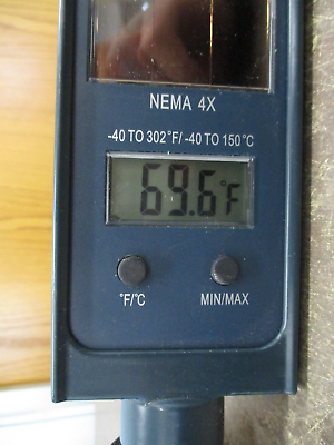 Trerice SX9 Solar Therm Light-Powered Digital Thermometer SX9 1 403 05 Used