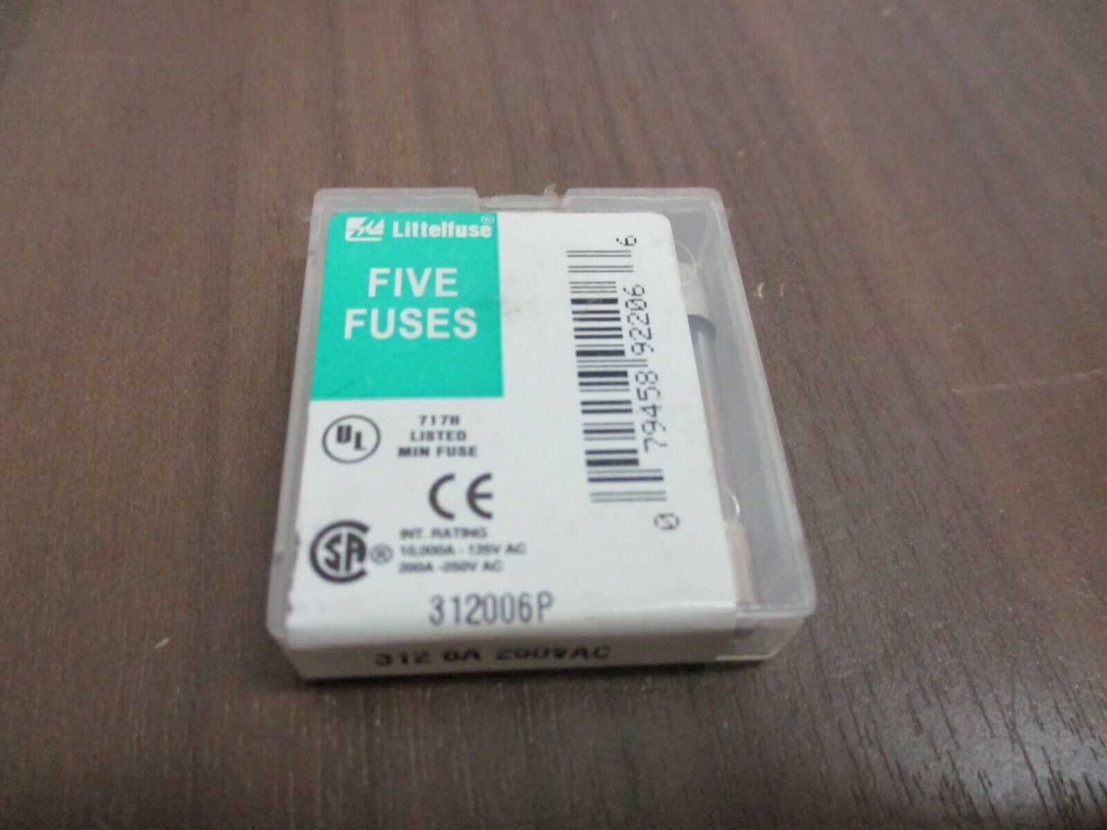 Littelfuse Fuse 312006P  6A 250V *Lot of 5 Boxes of 5* New Surplus