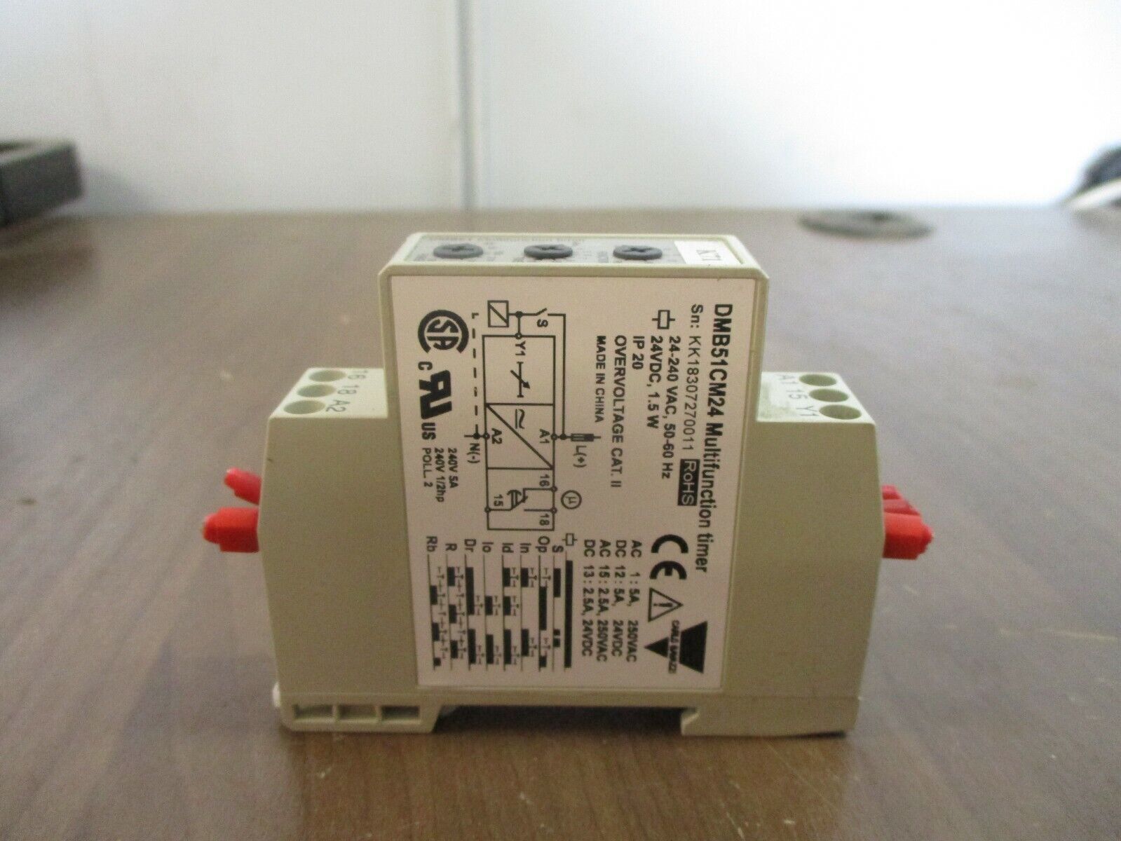 Carlo Gavazzi Multifunction Timer DMB51CM24 24-240VAC 24VDC Used