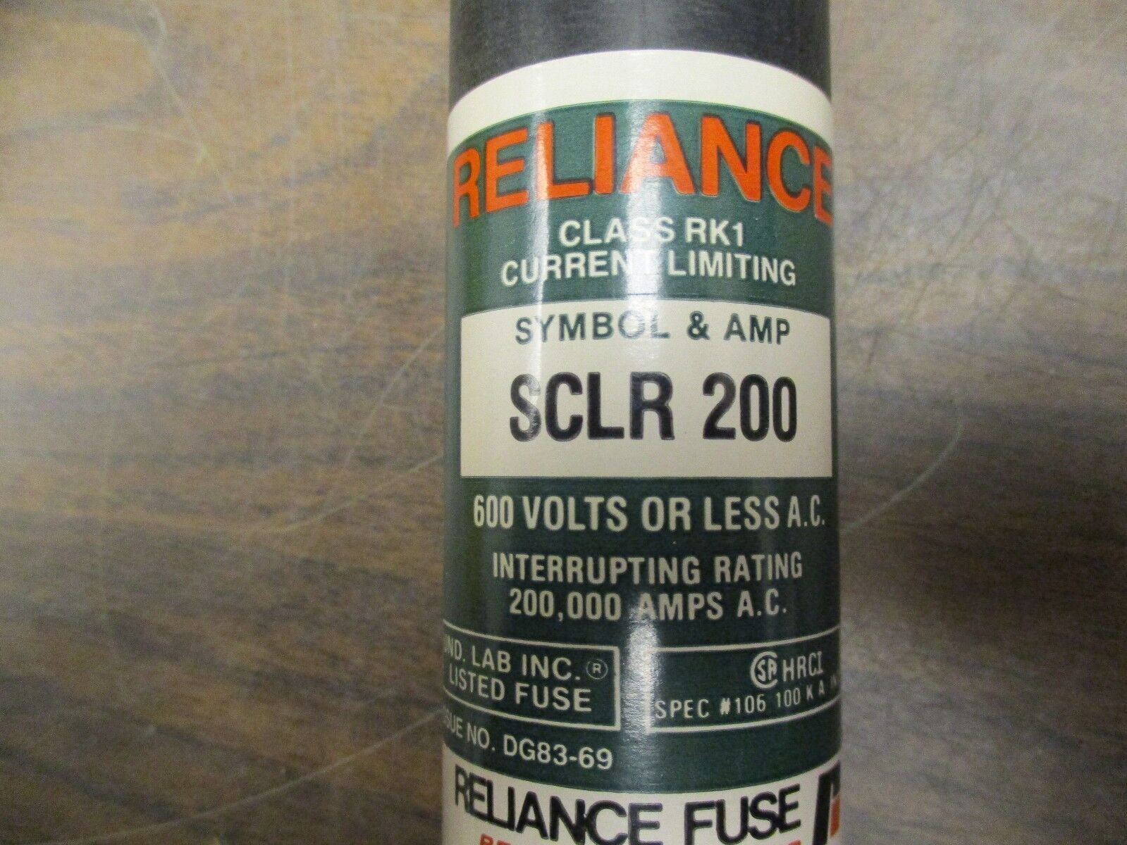 Reliance Fuse SCLR 200 600V 200A New Surplus