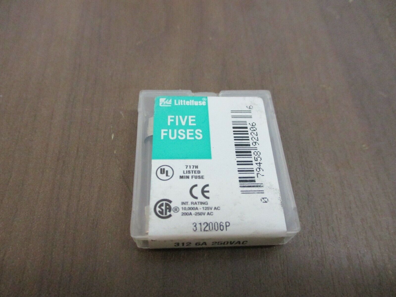 Littelfuse Fuse 312006P 6A 250V *Lot of 4 Boxes of 5* New Surplus