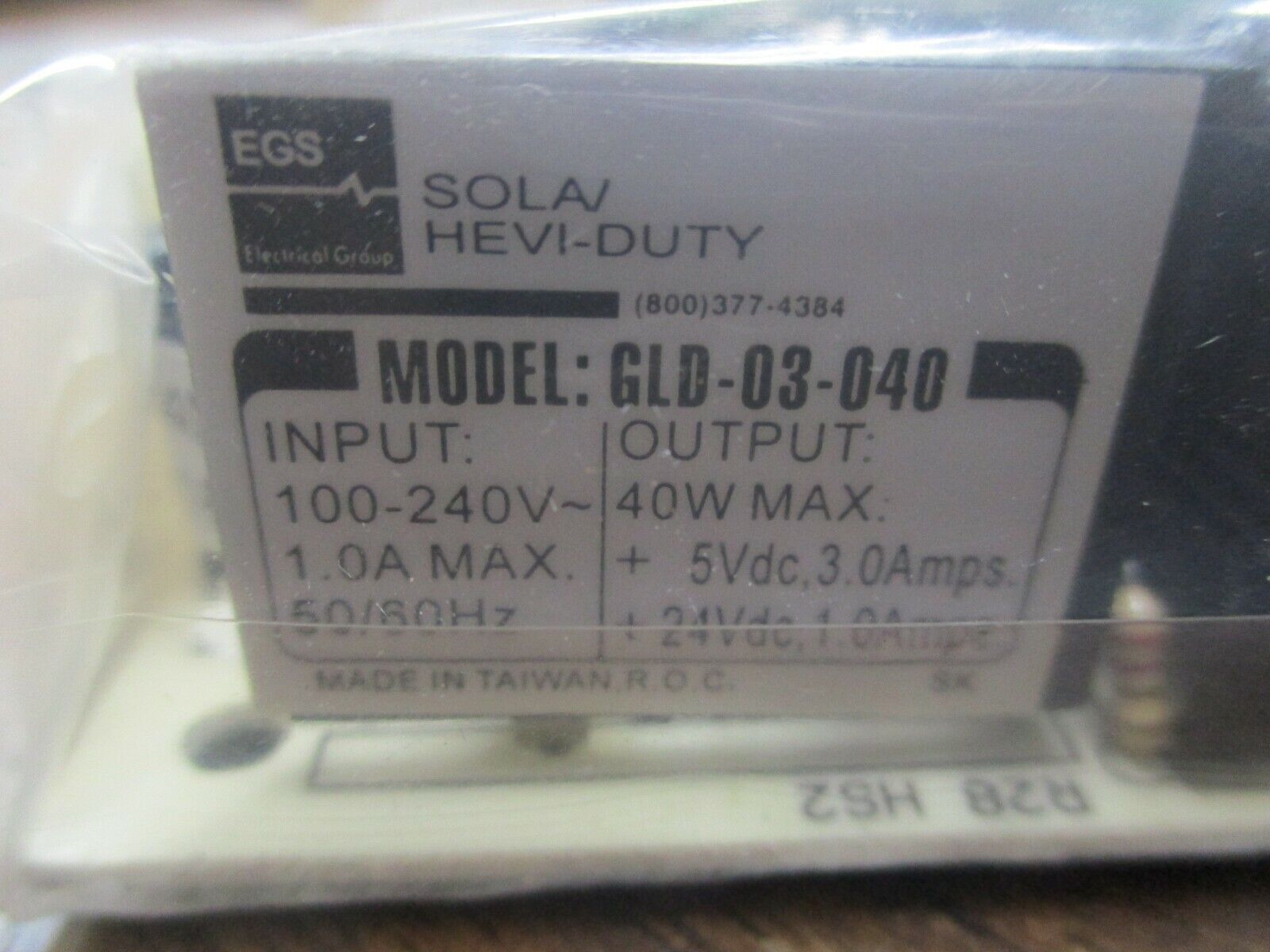 Sola/Hevi-Duty Power Supply GLD-03-040 40W New Surplus