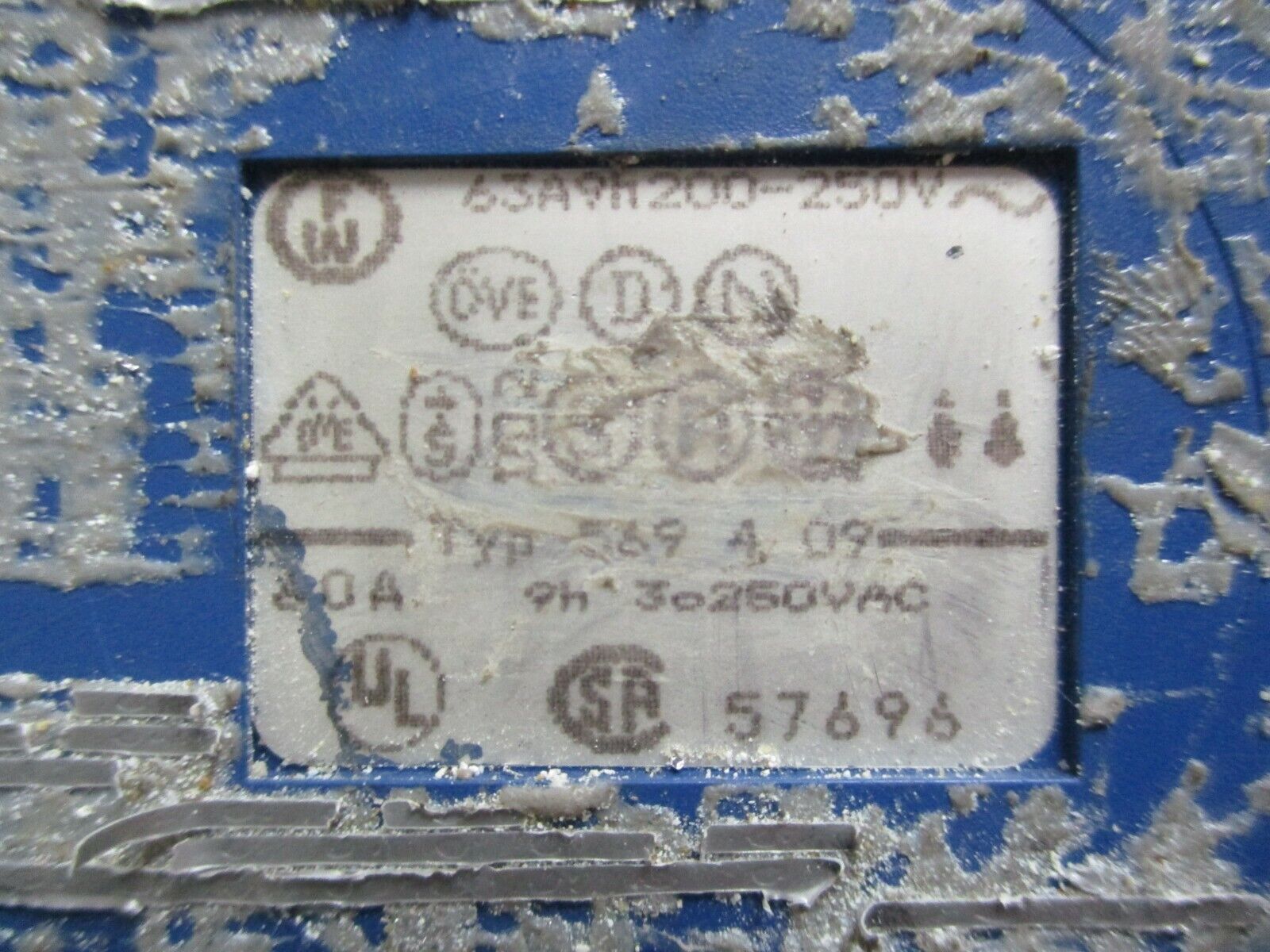 Mennekes Receptacle w/ Stainless Steel Enclosure 569 4 09 60A 250V 3Ph Used