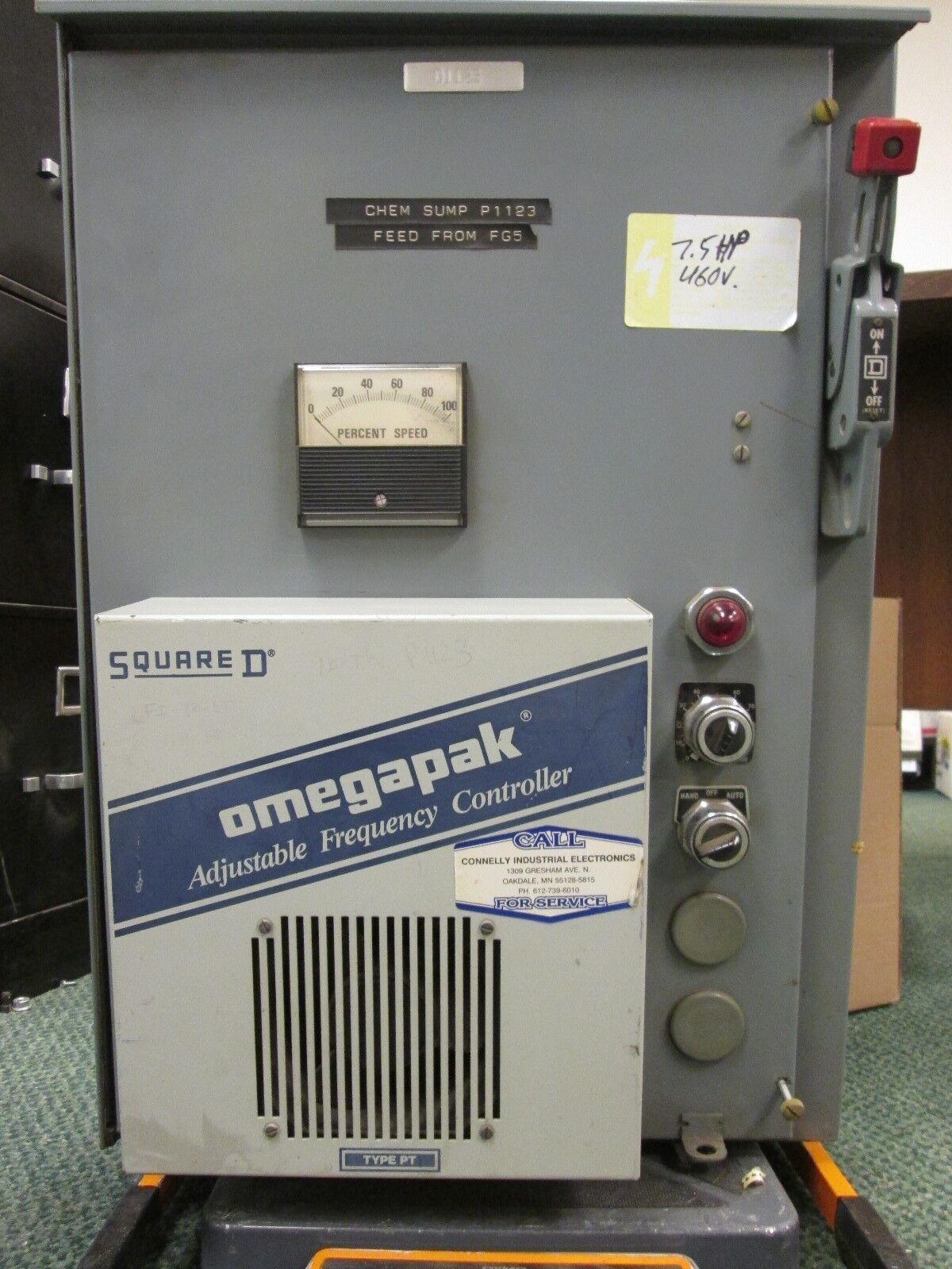 Square D OmegaPak PT15GA4 7.5HP Nema 3R Enclosure Used