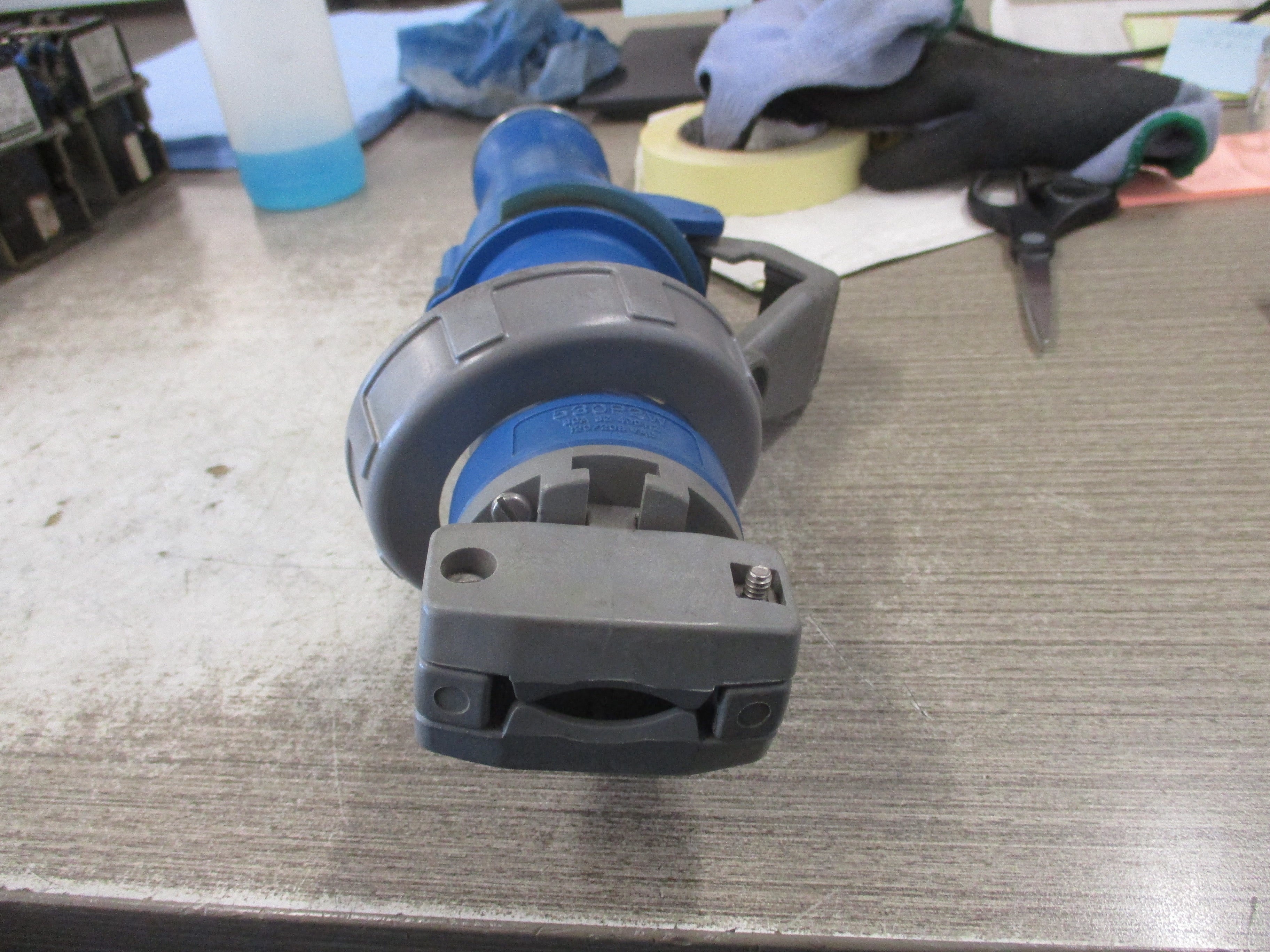 Hubbell Plug & Connector Set 530C2W/530P2W 5P 30A Conduit End *No Cover* Used