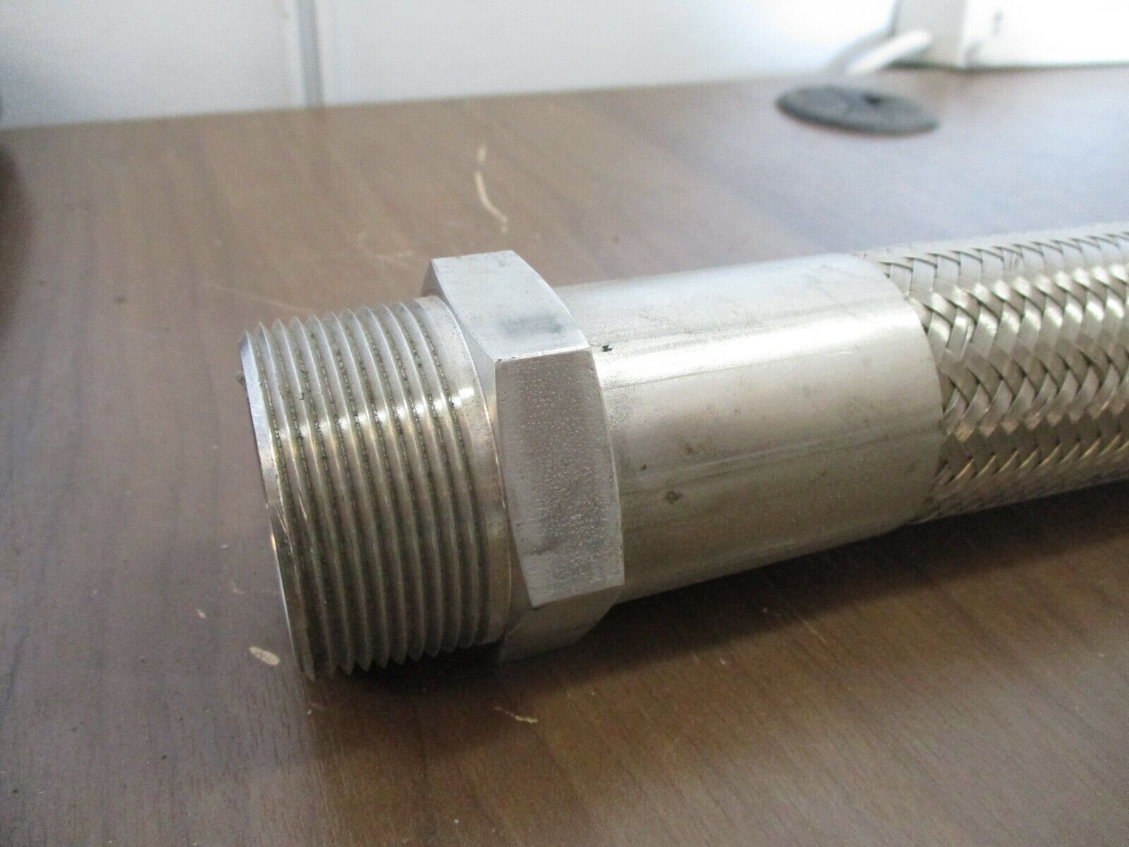 Misc. Brand Flexible Stainless Steel Hose Flexible Length: 11" Size: 1 1/2" Used