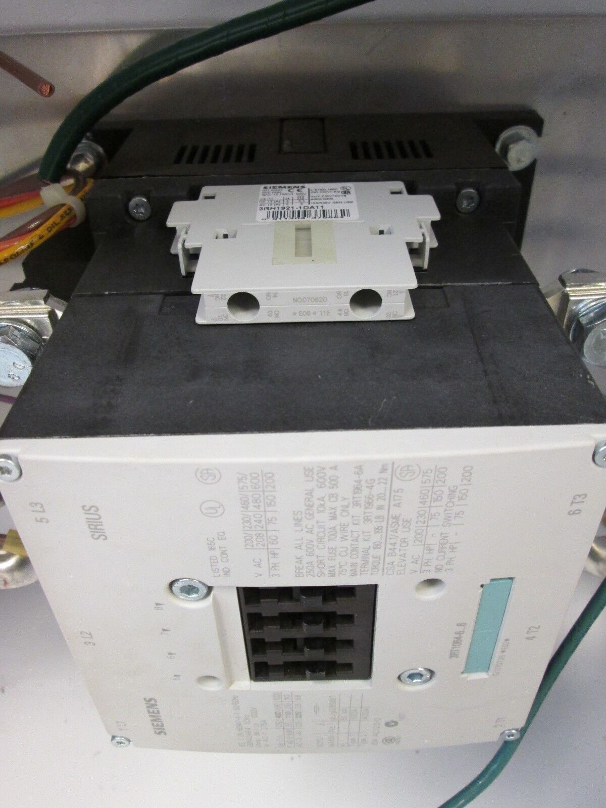 Siemens Sirius Contact 3RT1064-6...6 110-127V coil Nema 12 Enclosure Used