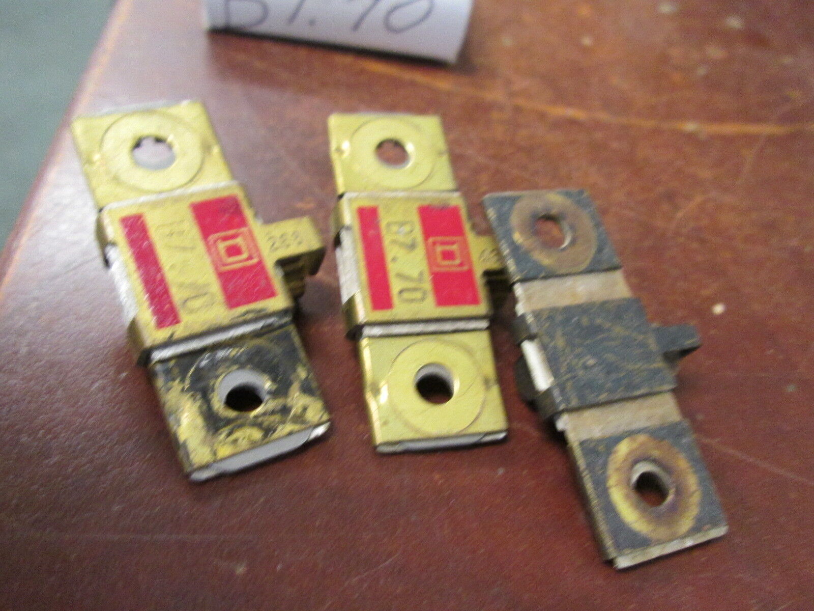 Square D Thermal Overload Heater Unit B 7.70 "Lot of 3" Used