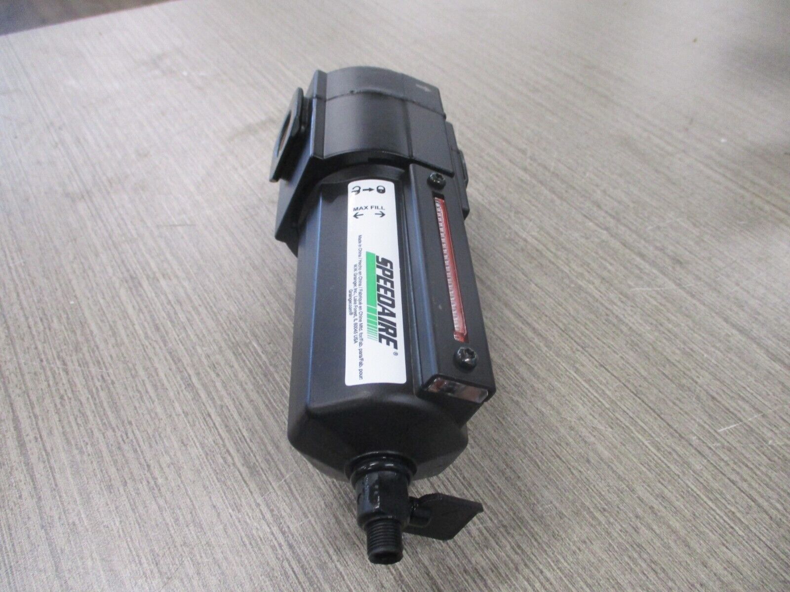 Speedaire Air Line Lubricator 4ZL86A 1/2" 80 CFM 250 PSI New Surplus