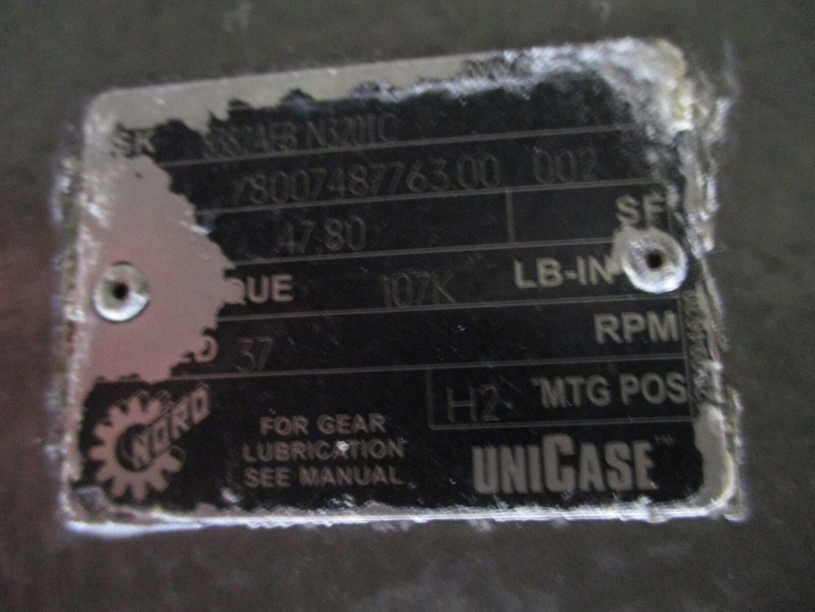 Reliance AC Motor w/ Gear P32G1036B 40HP 1800RPM FR:324TC ENCL:TEFC 230/460V