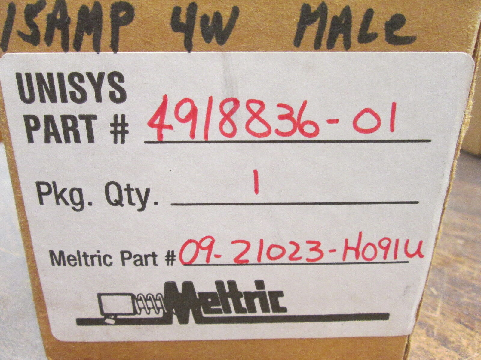 Meltric Plug 09-2113-H091U 15A 600V New Surplus