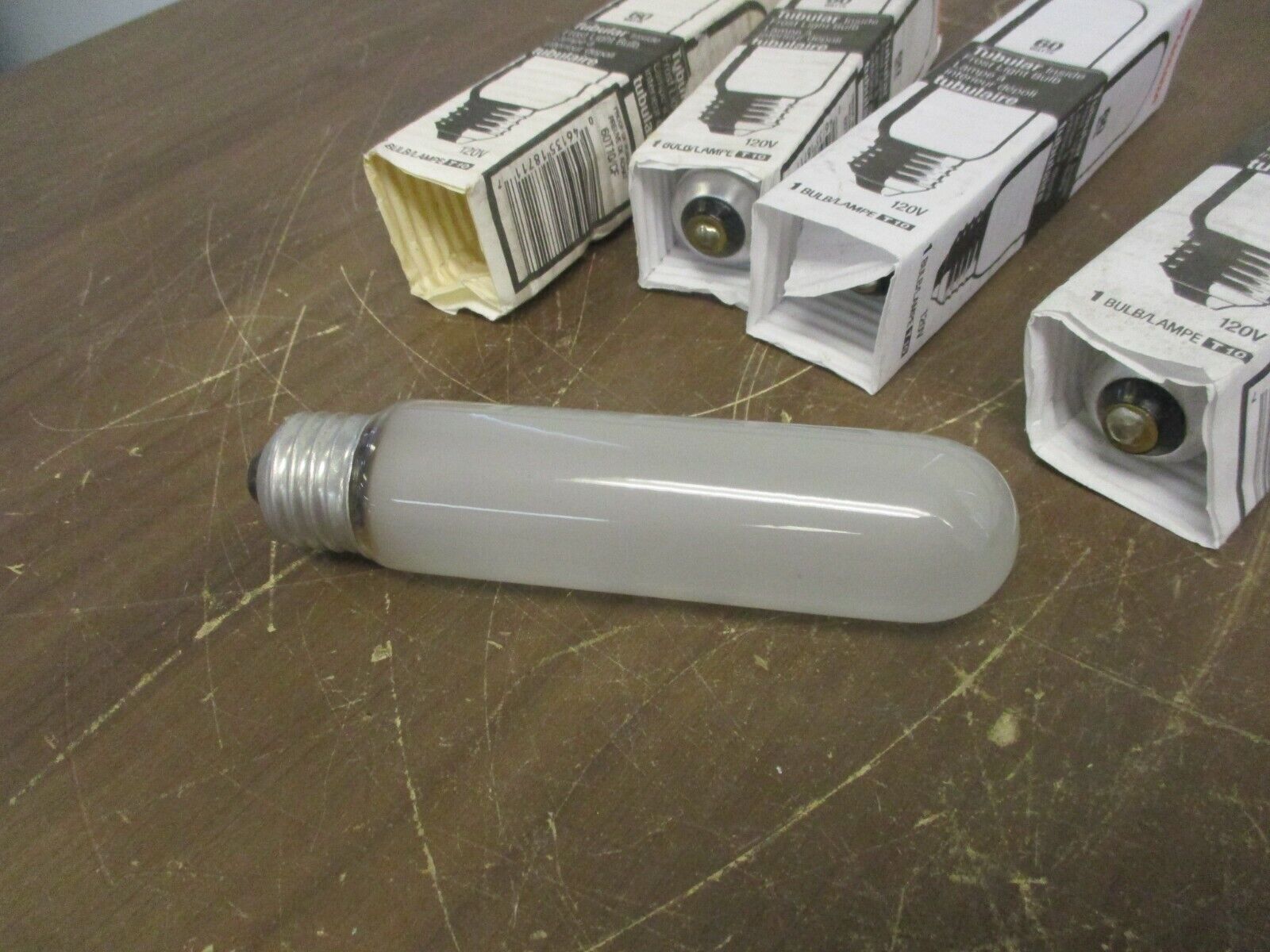 SYLVANIA Tubular Inside Frost Light Bulb 60T10/CF 60W 120V New Surplus Lot of 4