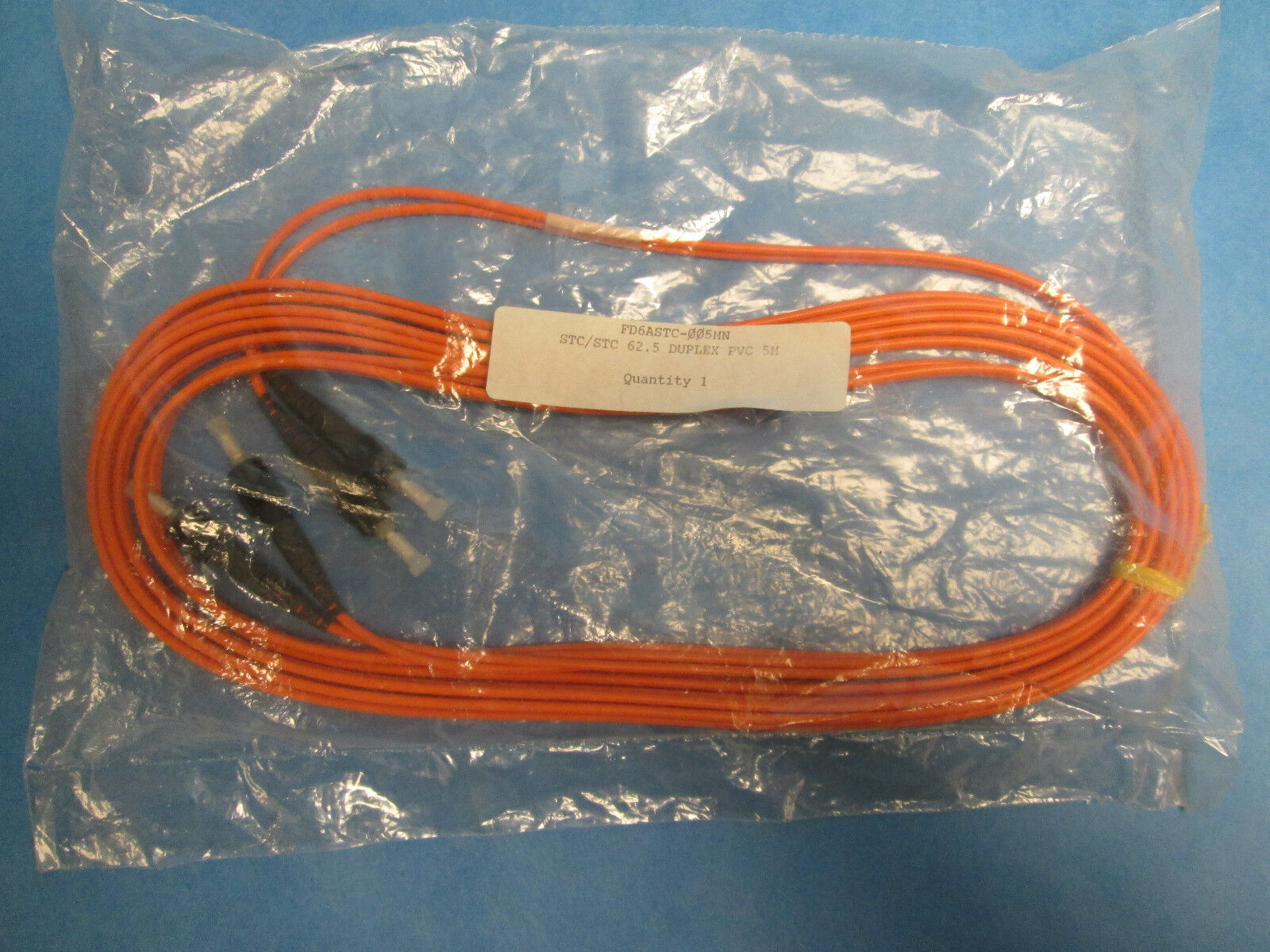STC/STC 62.5 Duplex PVC 5M Cable New Surplus