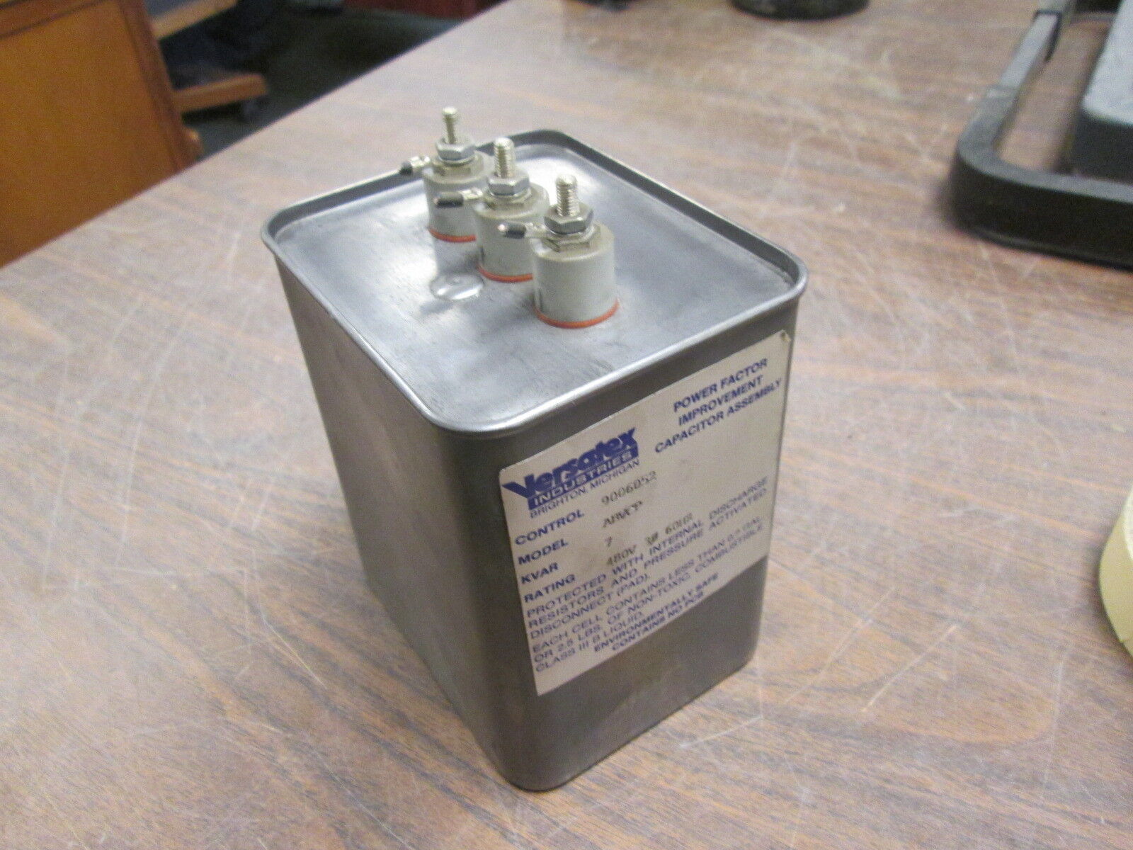 Versatex Power Factor Improvement Capacitor Assembly ABVCP 7 KVAR 480V 3Ph Used