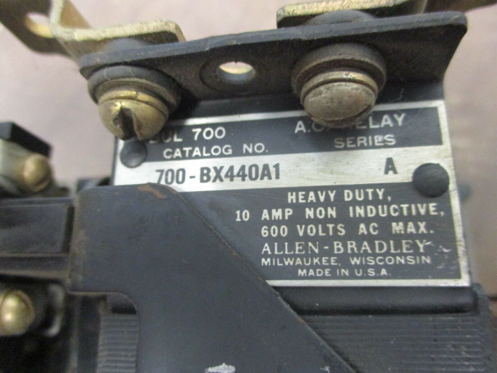 Allen-Bradley Relay 700-BX440A1 Ser. A 120V Coil 10A 600V Used