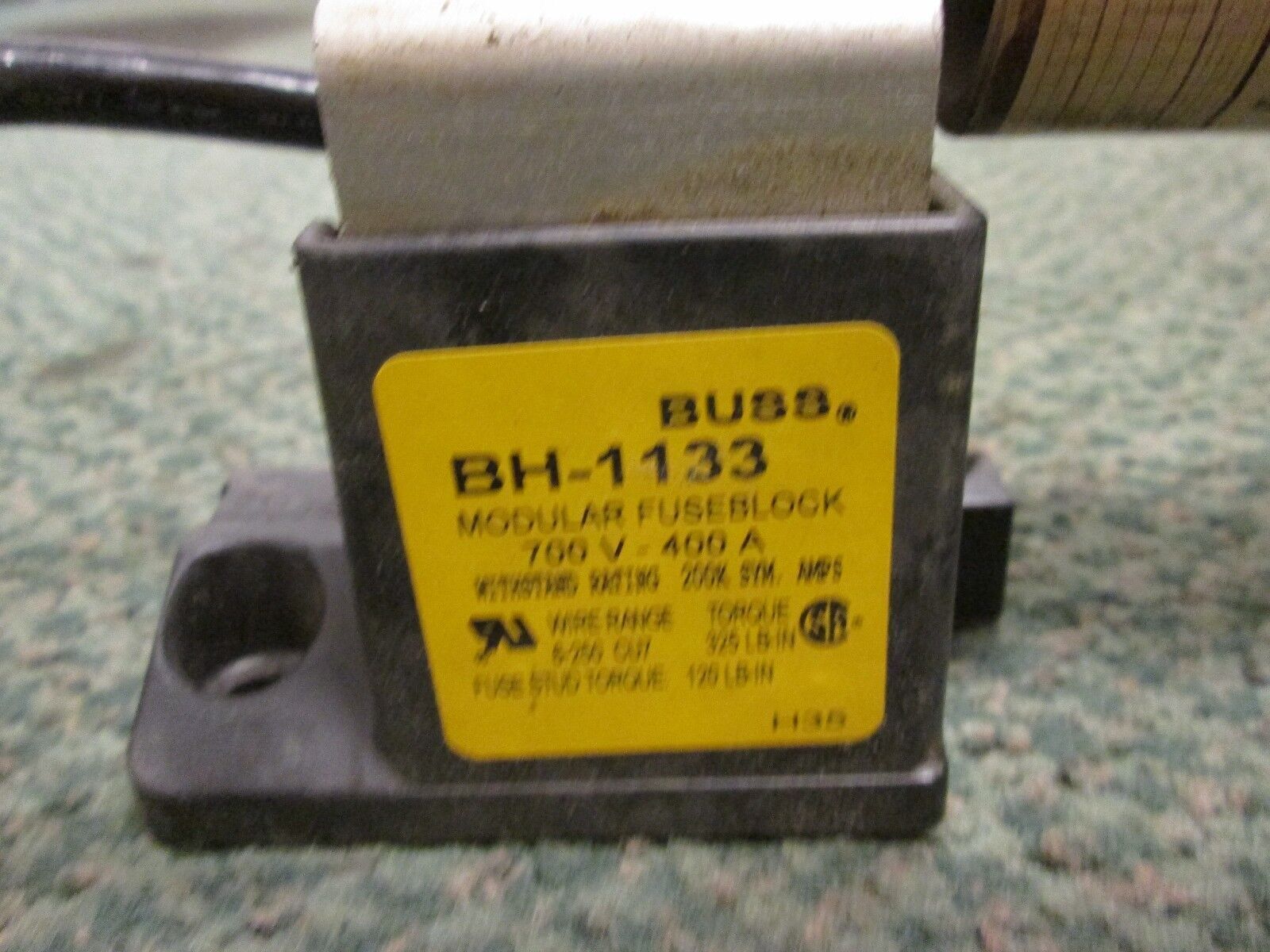 Bussmann Fuse Block BH-1133 400A 700V 1P KAC 125 Fuse Used
