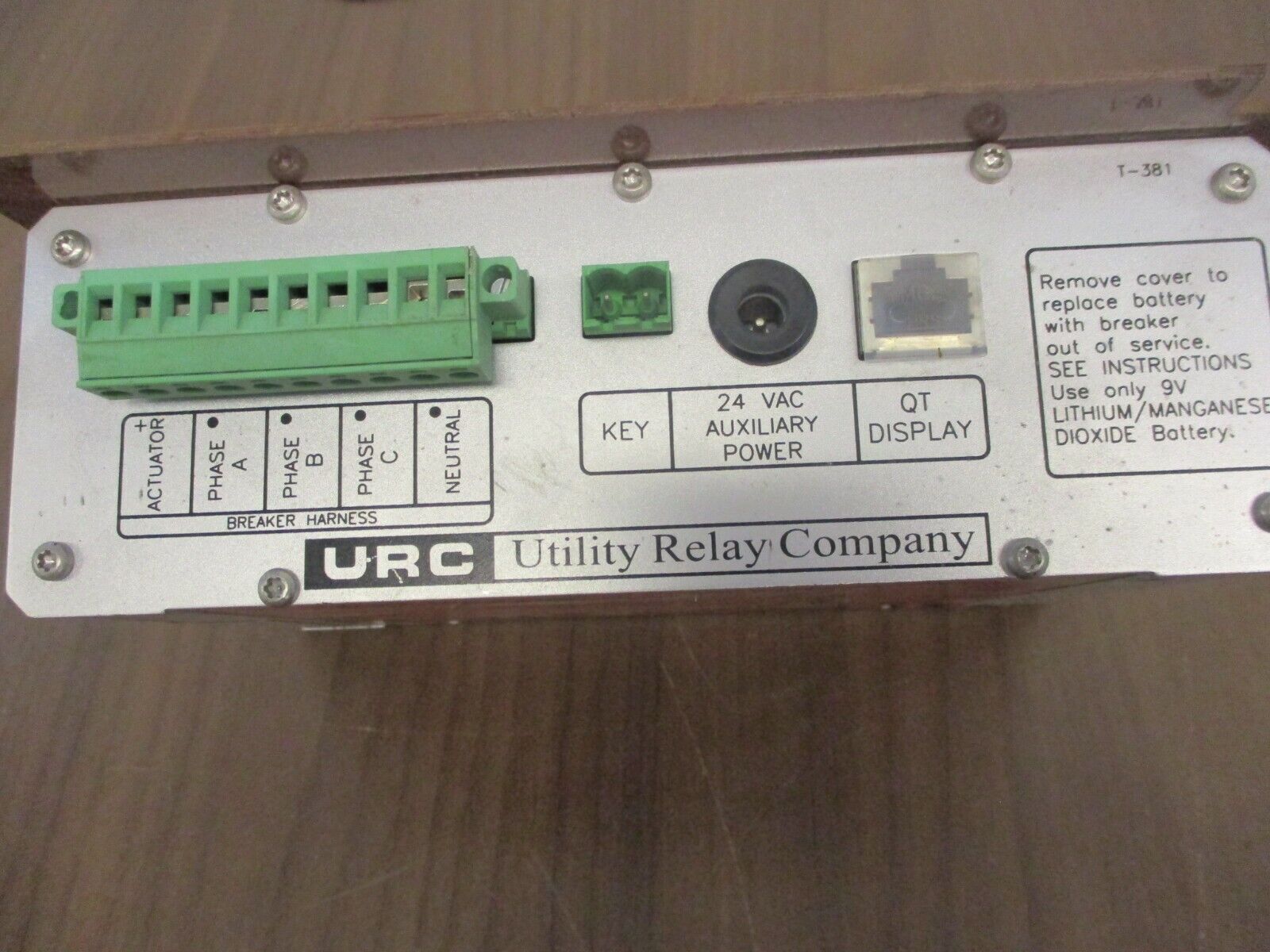 Utility Relay Company AC-Pro AC Trip Unit w/ Quick Trip T-361-2 Used