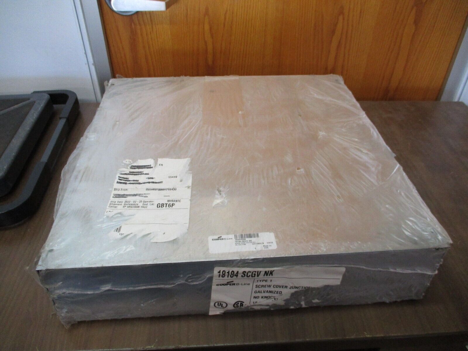 Cooper B-Line Screw Cover Junction Box 18184 SCGV NK Size: 18" x 18" x 4"