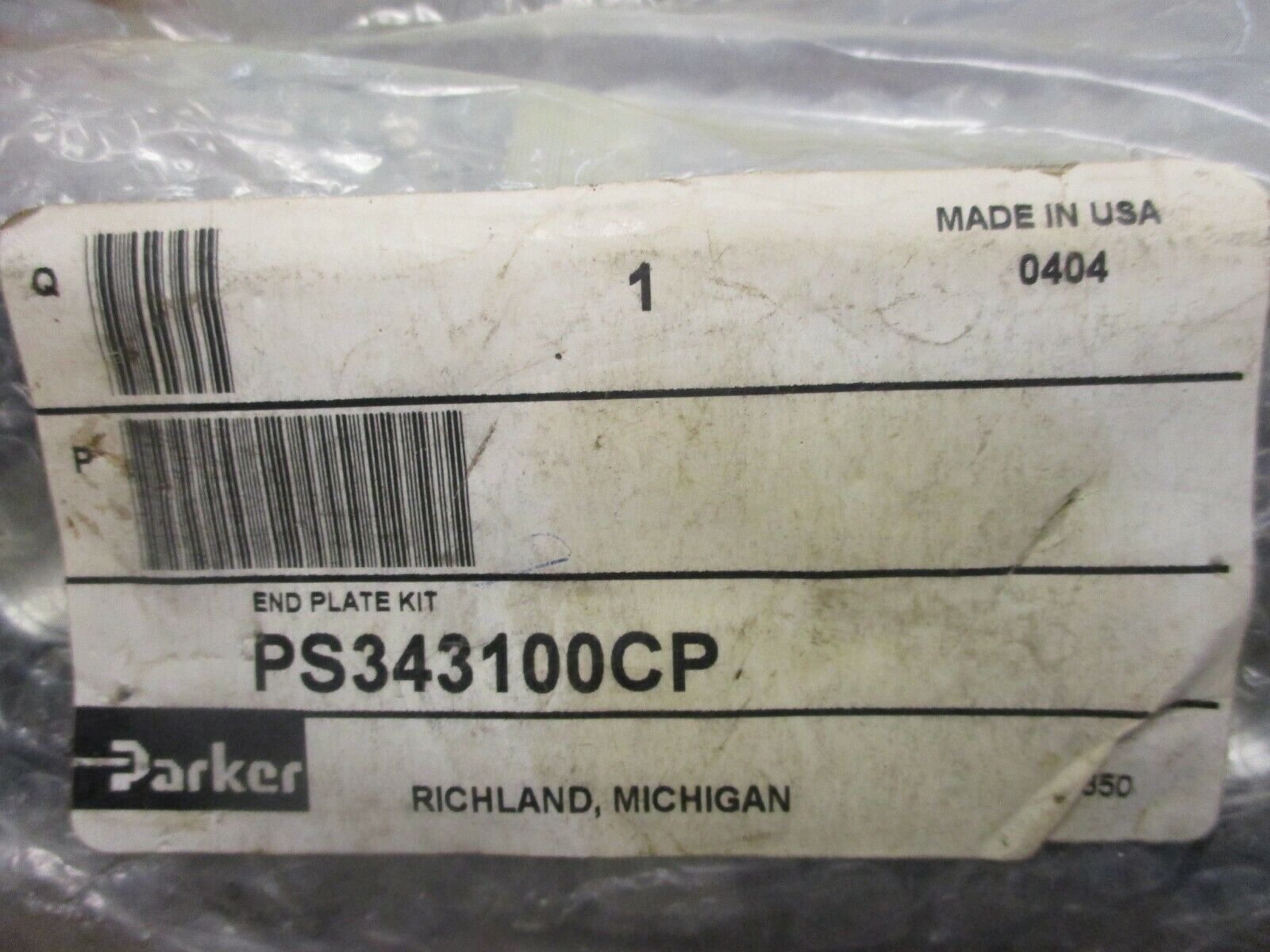 Parker End Plate Kit PS343100CP New Surplus