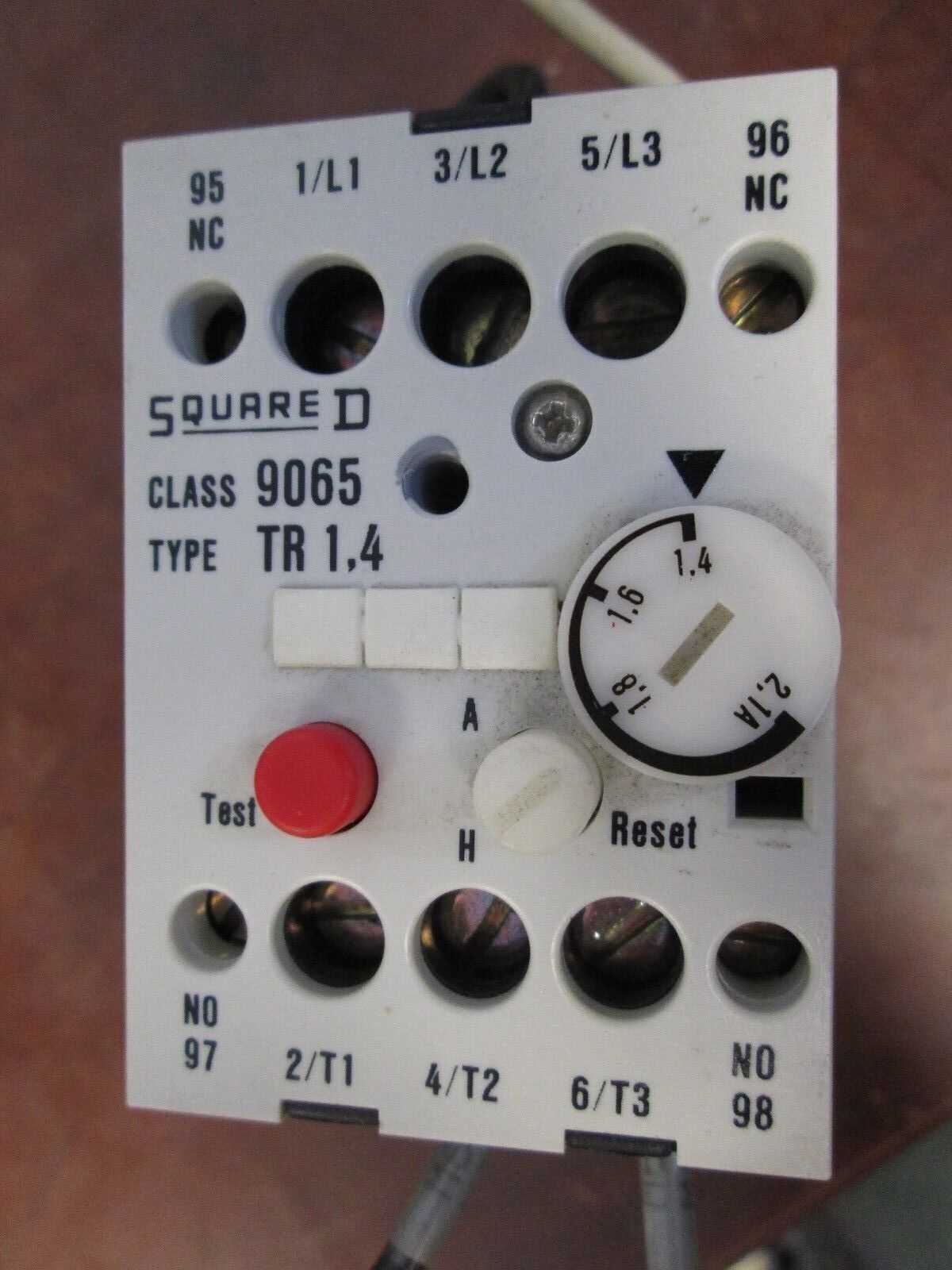 Square D Thermal Overload Relay 9065 TR1.4 Range: 1.4-2.1A Used
