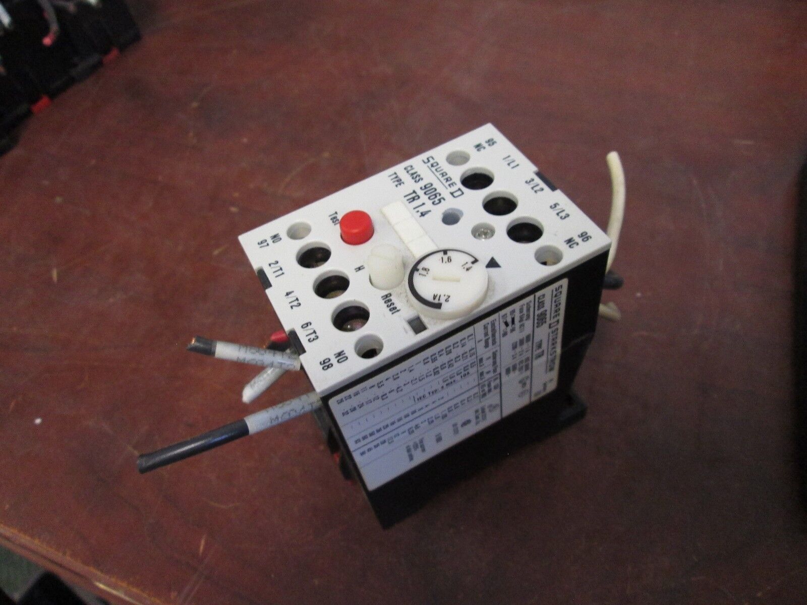 Square D Thermal Overload Relay 9065 TR1.4 Range: 1.4-2.1A Used