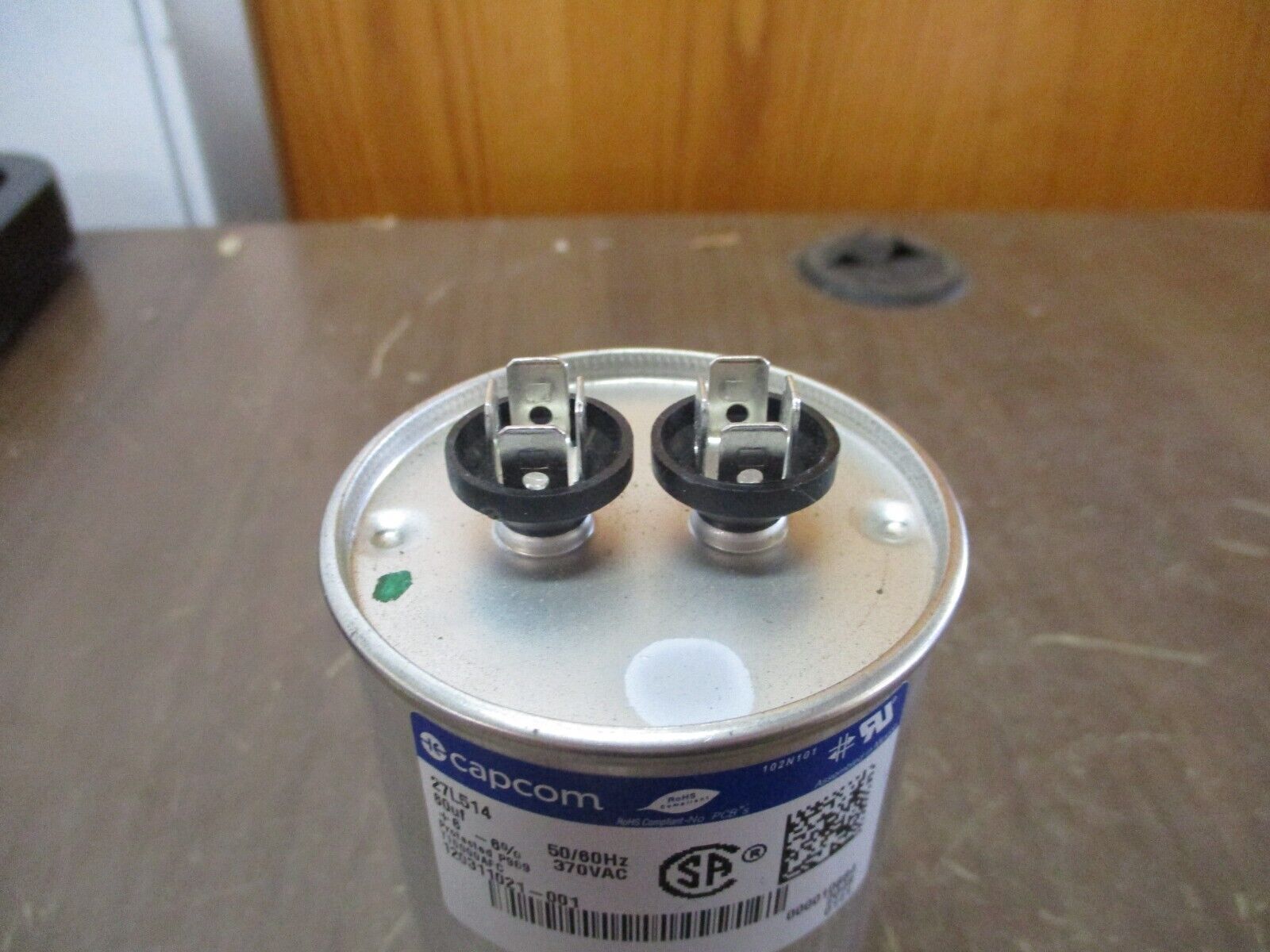 Genteq Capacitor 27L514 60uF 370V 50/60Hz Used