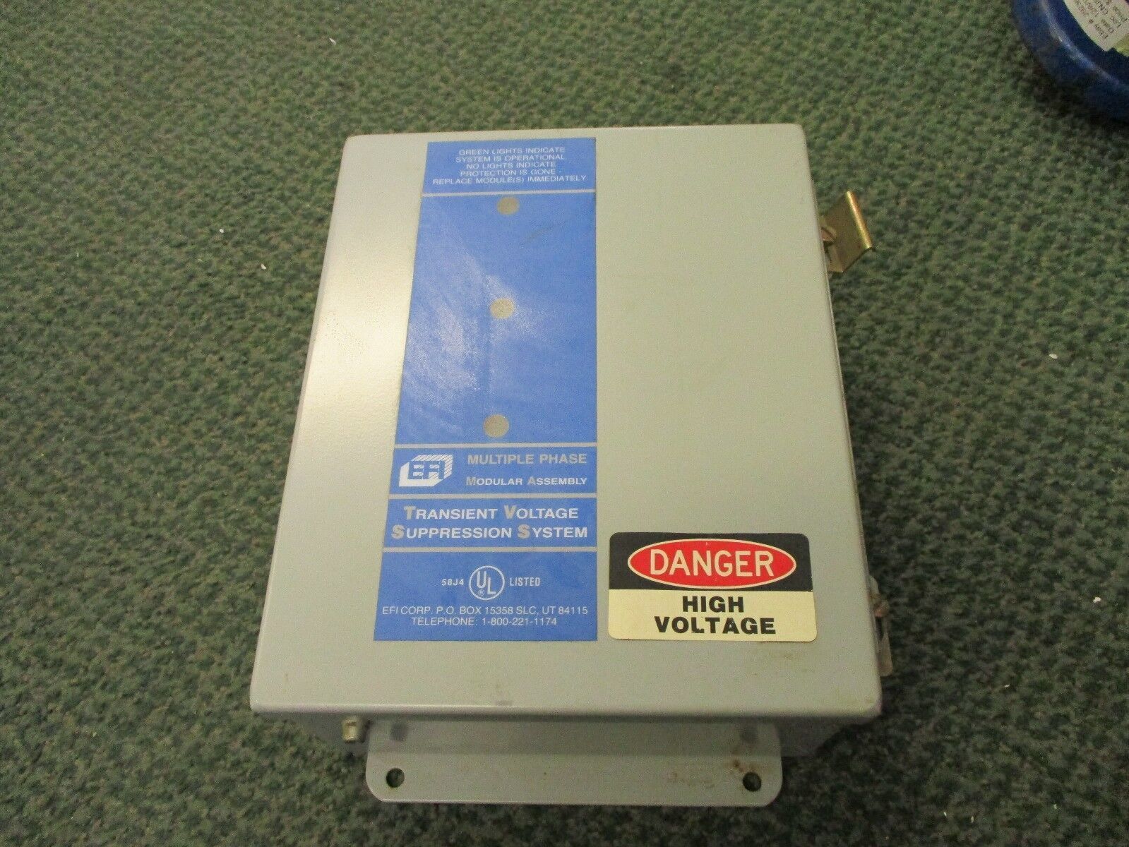 EFI Modular Surge Suppressor TVSS 277V 50/60Hz 305V RMS 430V Peak 3Ph Used