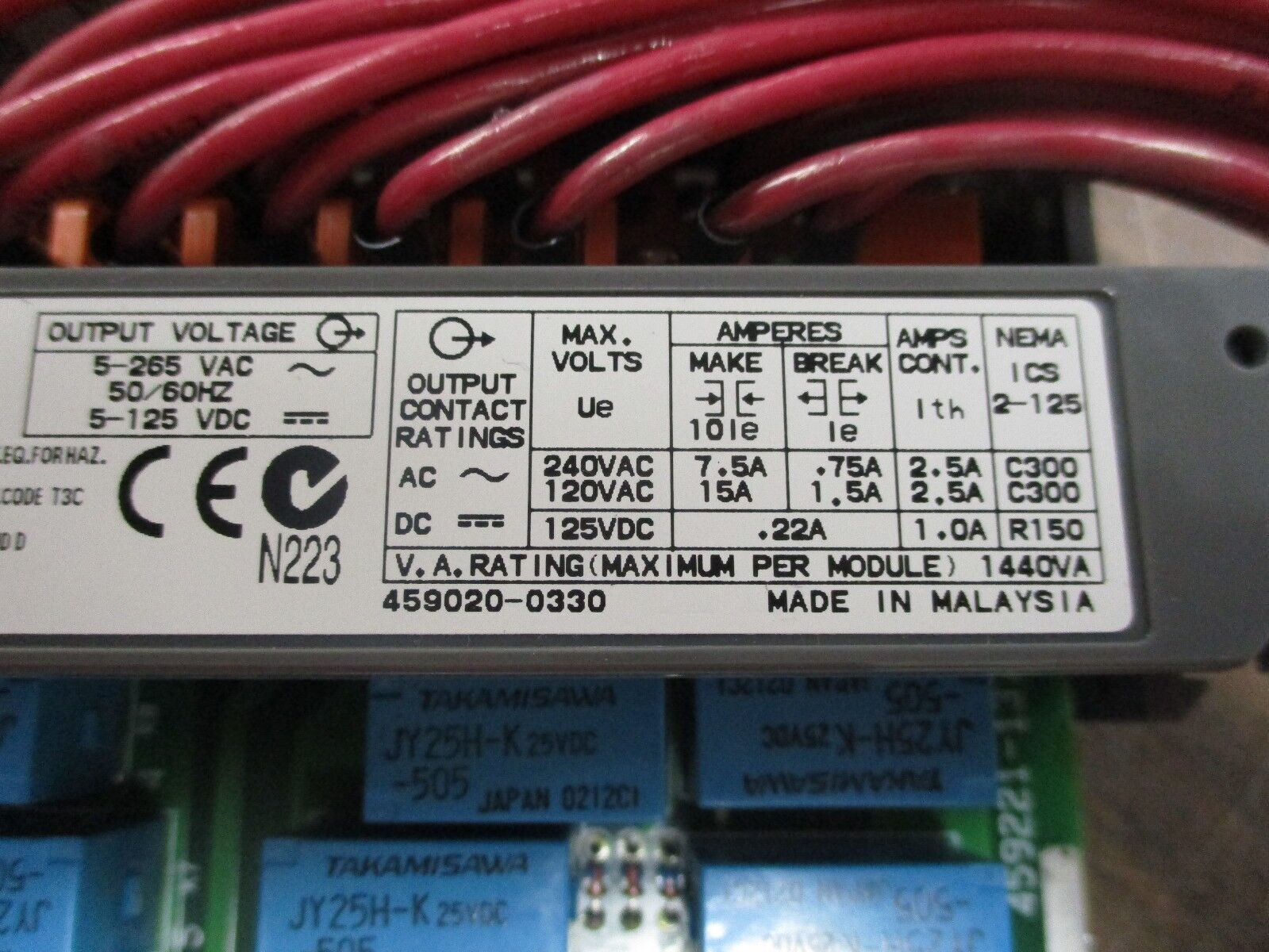 Allen-Bradley SLC 500 Output Module 1746-OW16 Ser C. 5-250VAC/5-125VDC Output