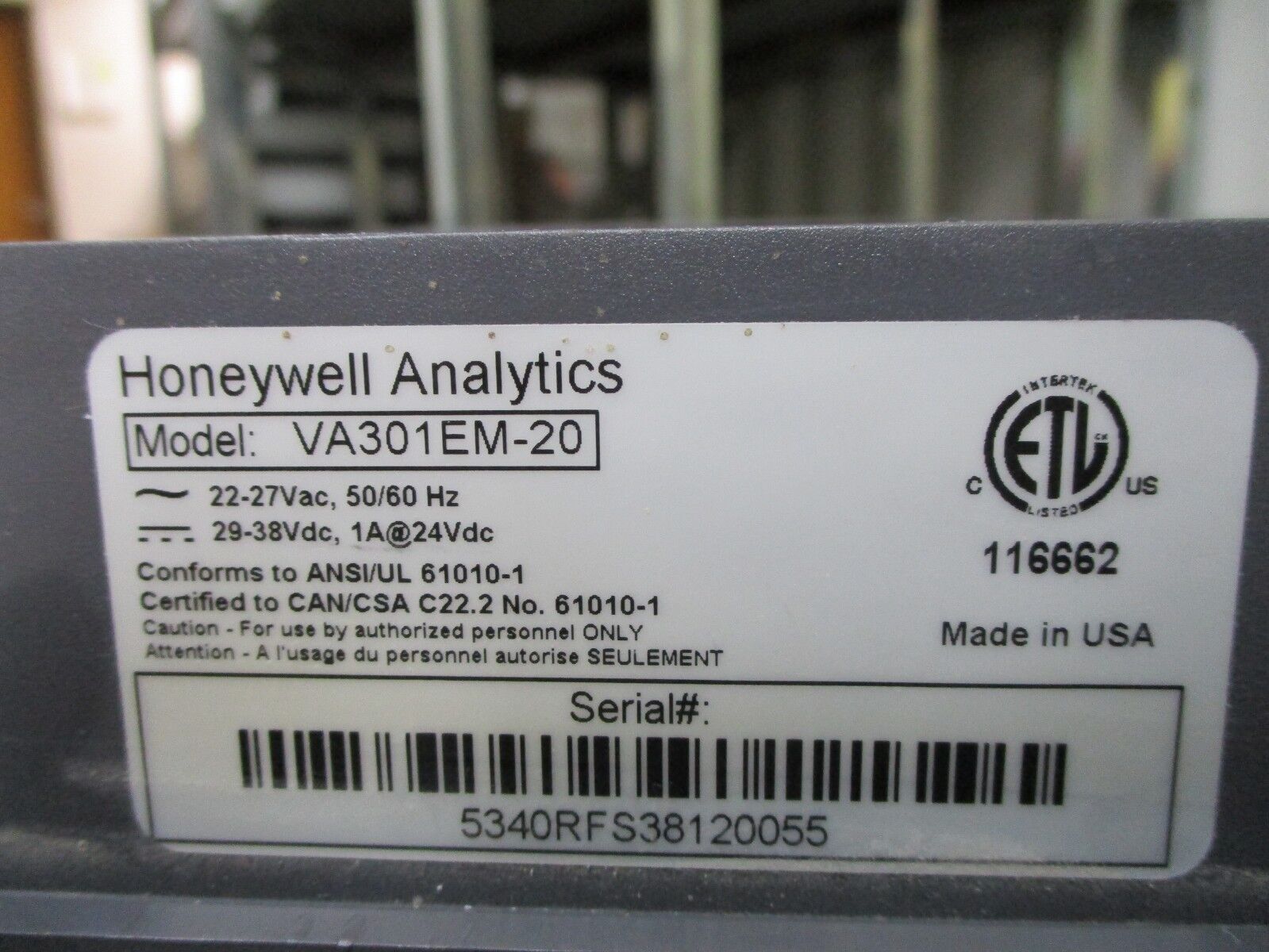 HoneyWell 301EM Expansion Module VA301EM-20 22-27 VAC 29-38VDC Used