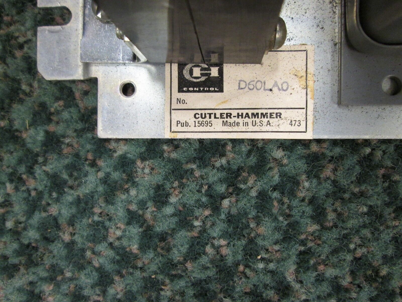 Cutler-Hammer Current Relay D60LA0 2.5-22.5A 600V