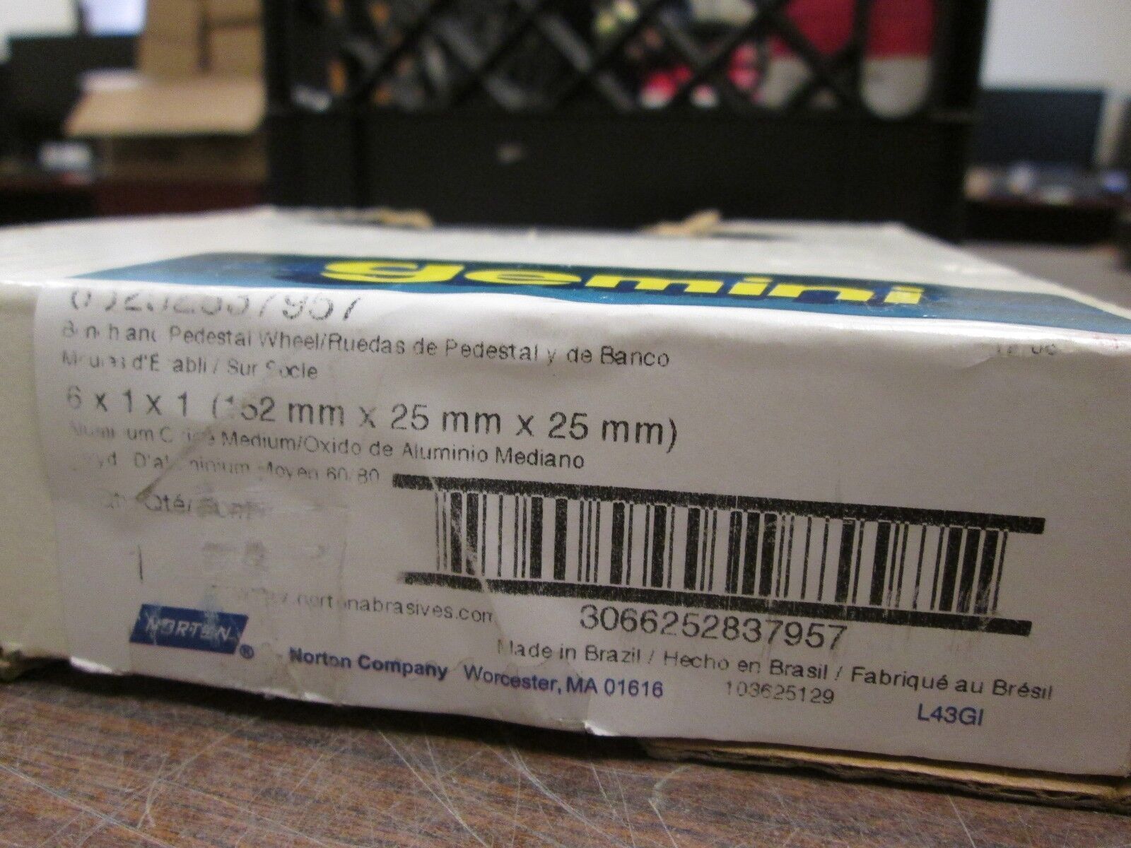 Gemini Bench & Pedestal Wheel 66252837957 Aluminum Oxide Size 6x1x1" New Surplus