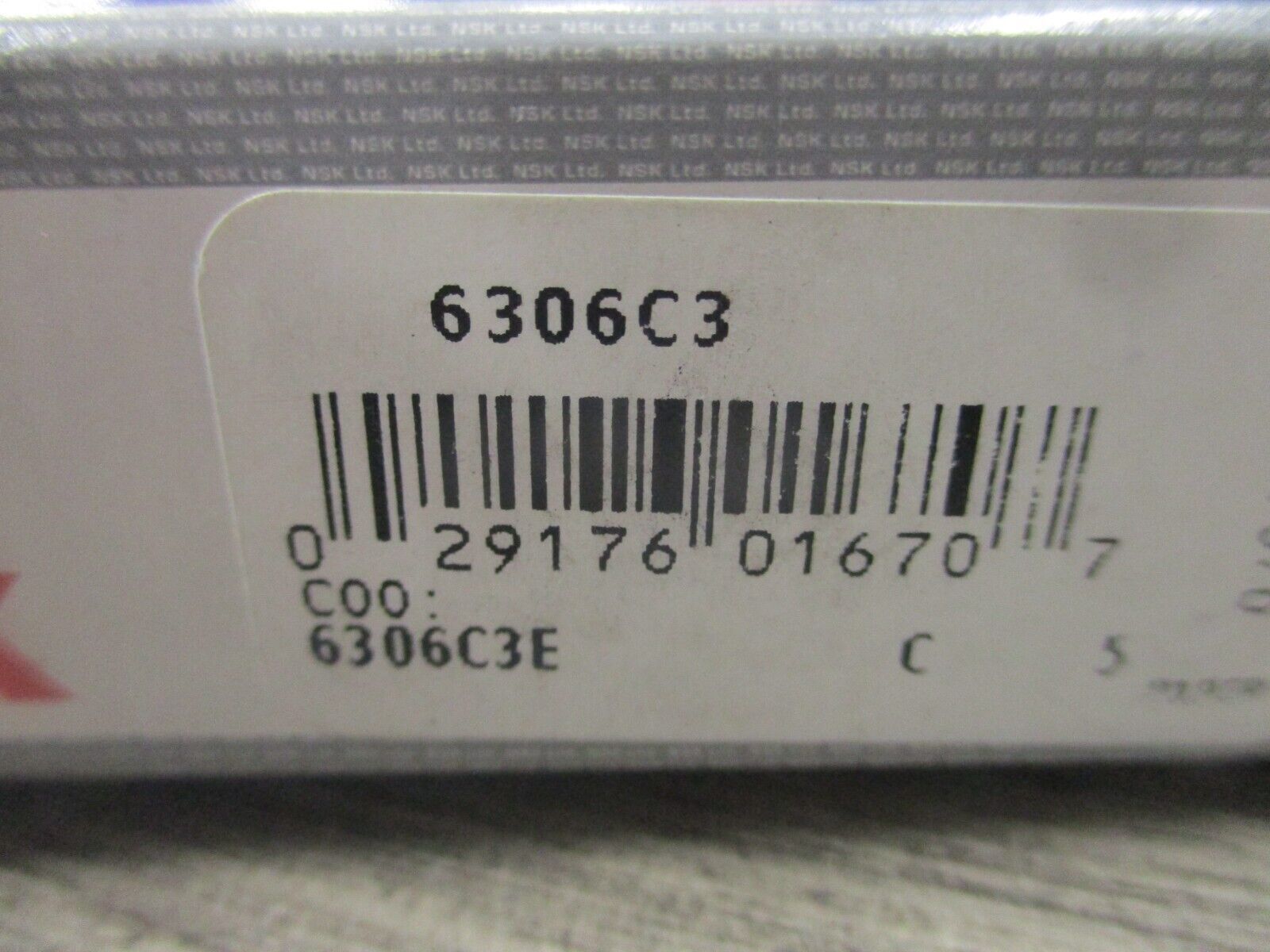 NSK Ball Bearing 6306C3 New Surplus