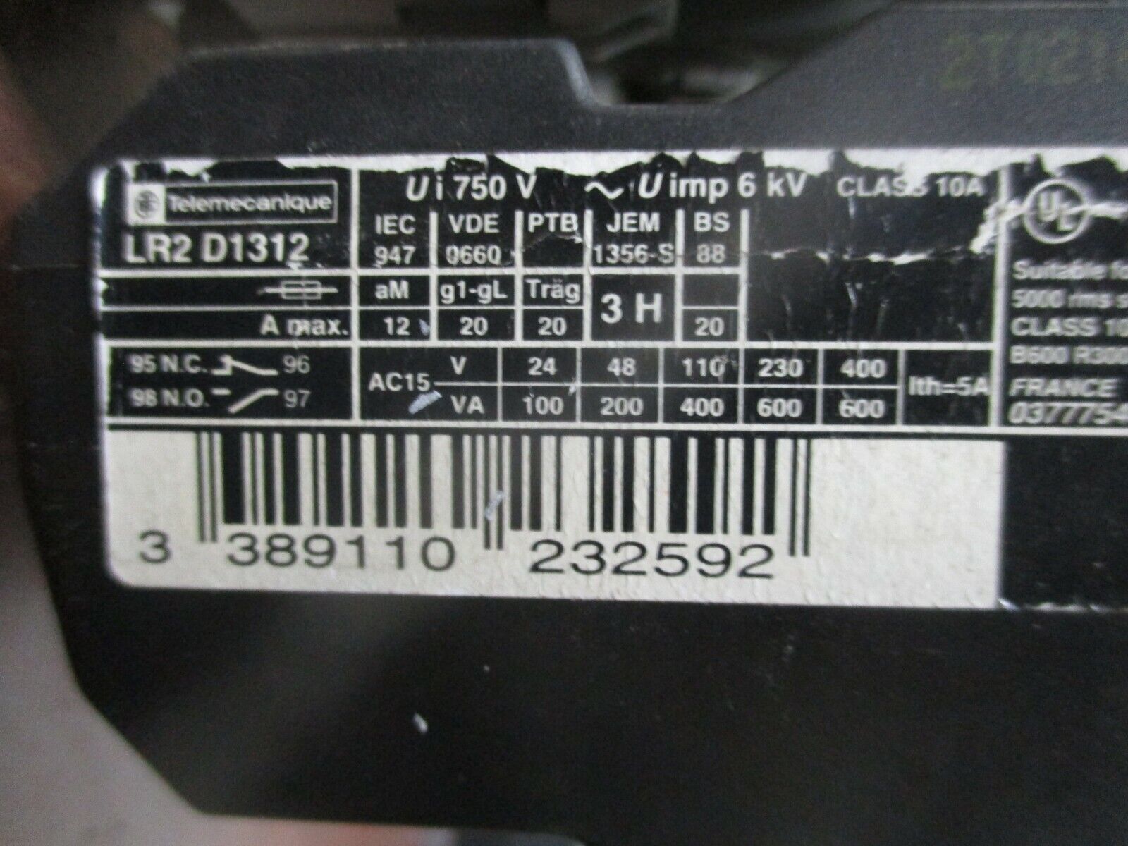 Automation Direct Starter GH15ET / LR2 D1312 40A 600V Trip: 5.5-8A Used