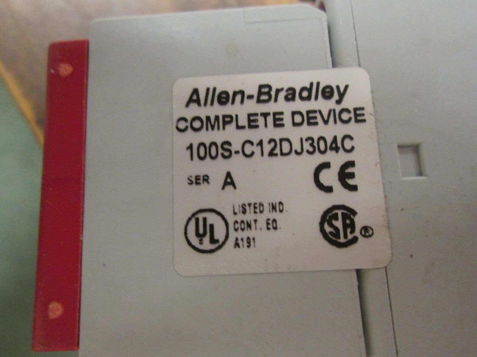 Allen-Bradley Safety Contactor 100S-C12DJ304C 24VDC Coil 25A 600V Used