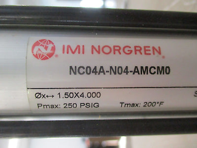 Norgren Non-Rotating Cylinder NCO4A-N0$-AMCM0 250 PSIG Max *No Box* New Surplus
