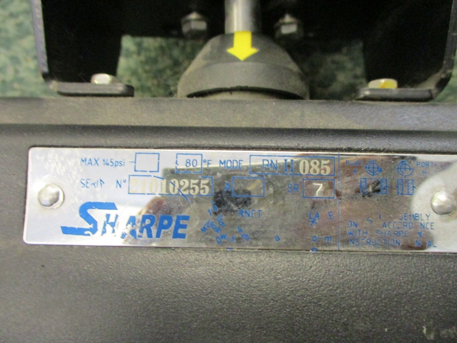 Sharpe Actuator PNII085 145 PSI Used
