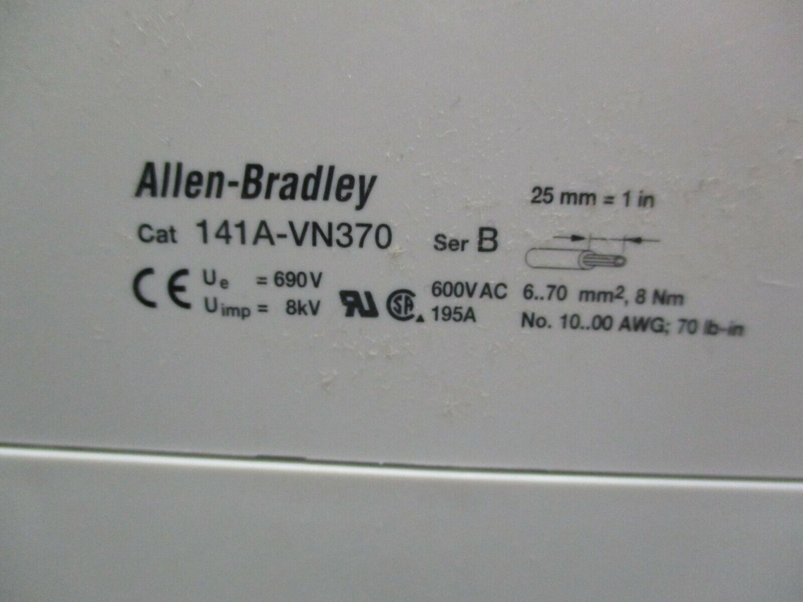 Allen-Bradley Supply Module 141A-VN370 Ser. B New Surplus