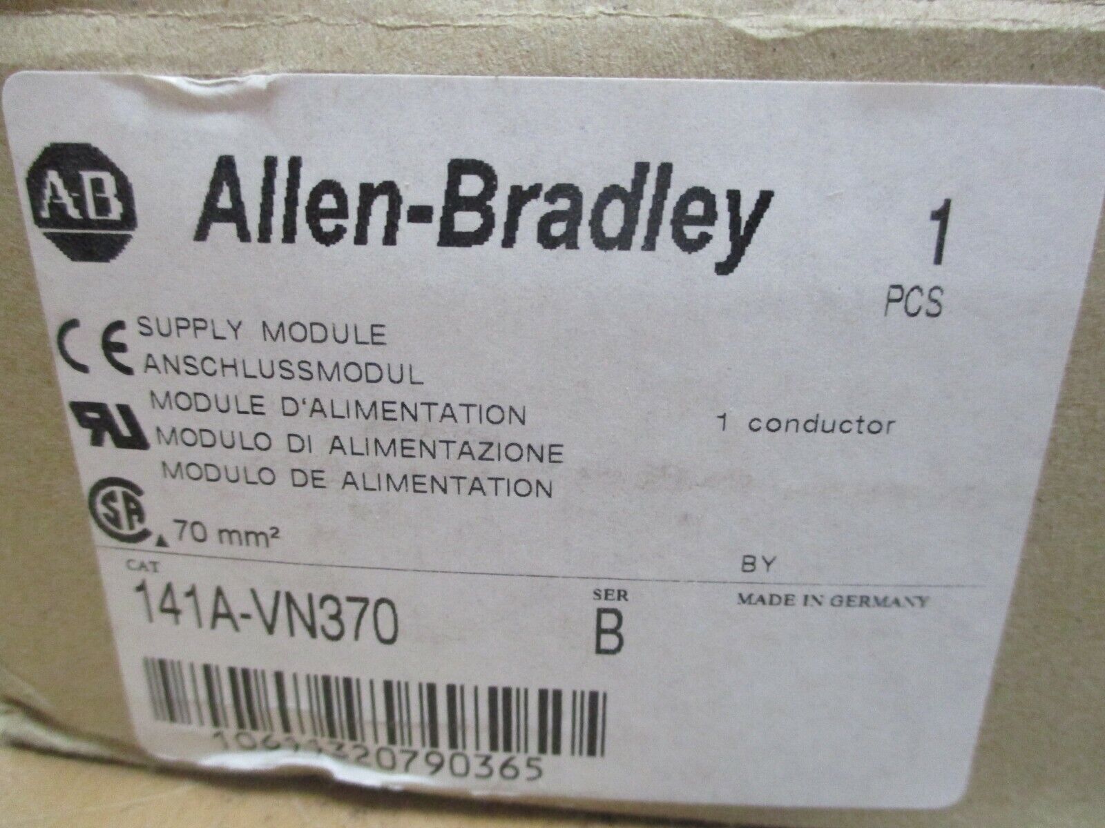 Allen-Bradley Supply Module 141A-VN370 Ser. B New Surplus