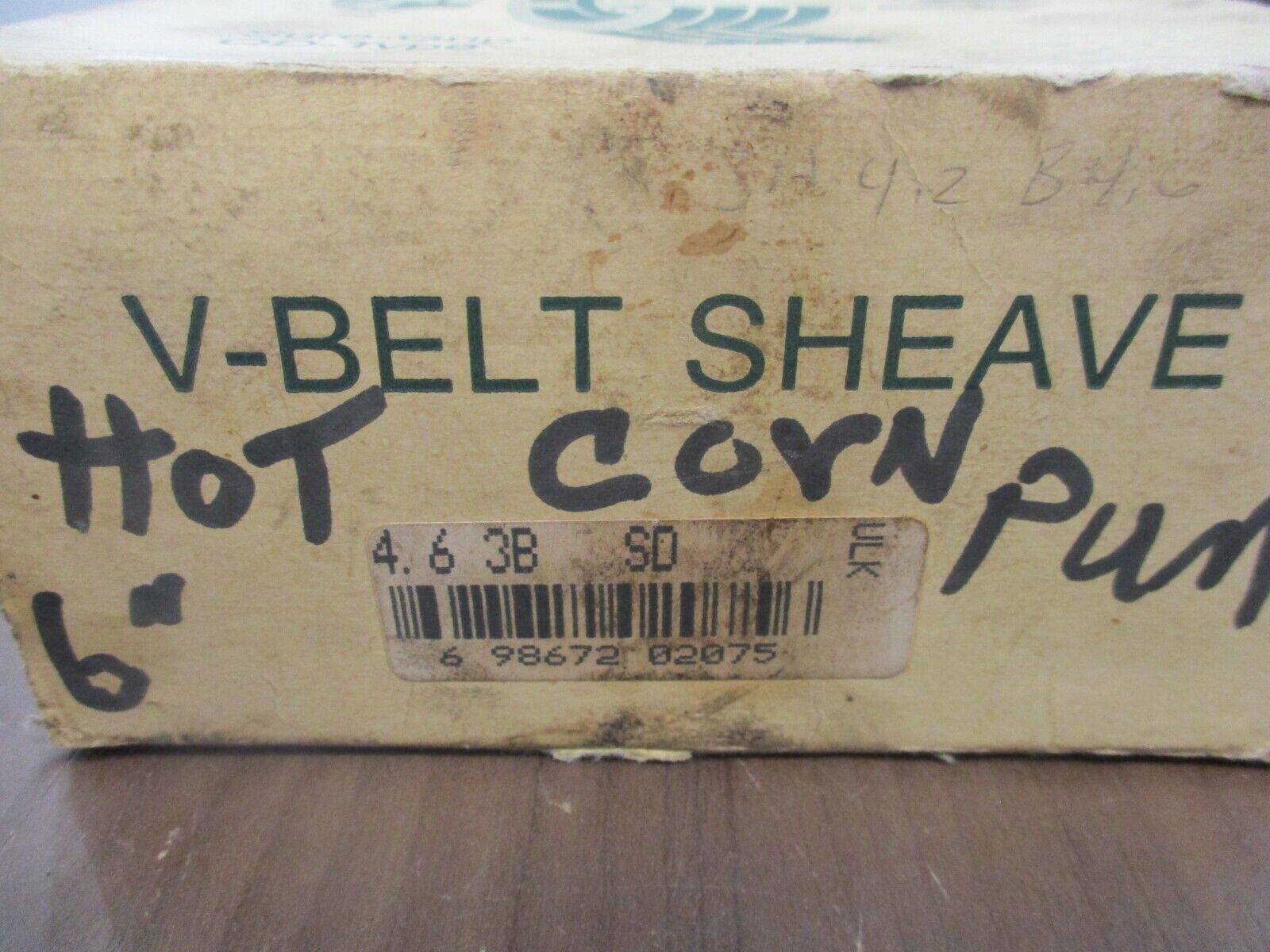 TB Woods V-Belt Sheave 4.6 3B SD QD-Type New Surplus *Missing Mounting Screws*